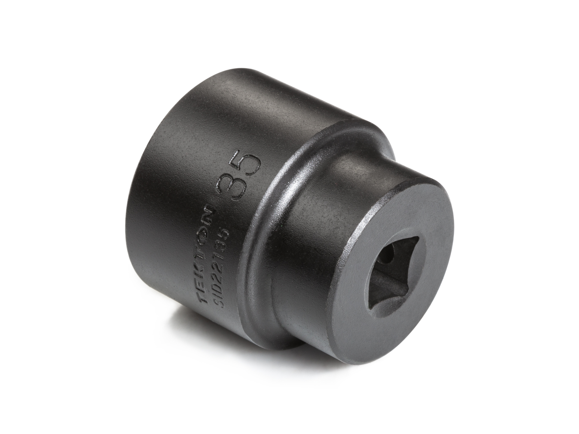 Size: 35 mm (Metric) 6-point standard/shallow impact socket. Has a high-visibility laser etched size marking and a permanent stamped size marking. SID22135.