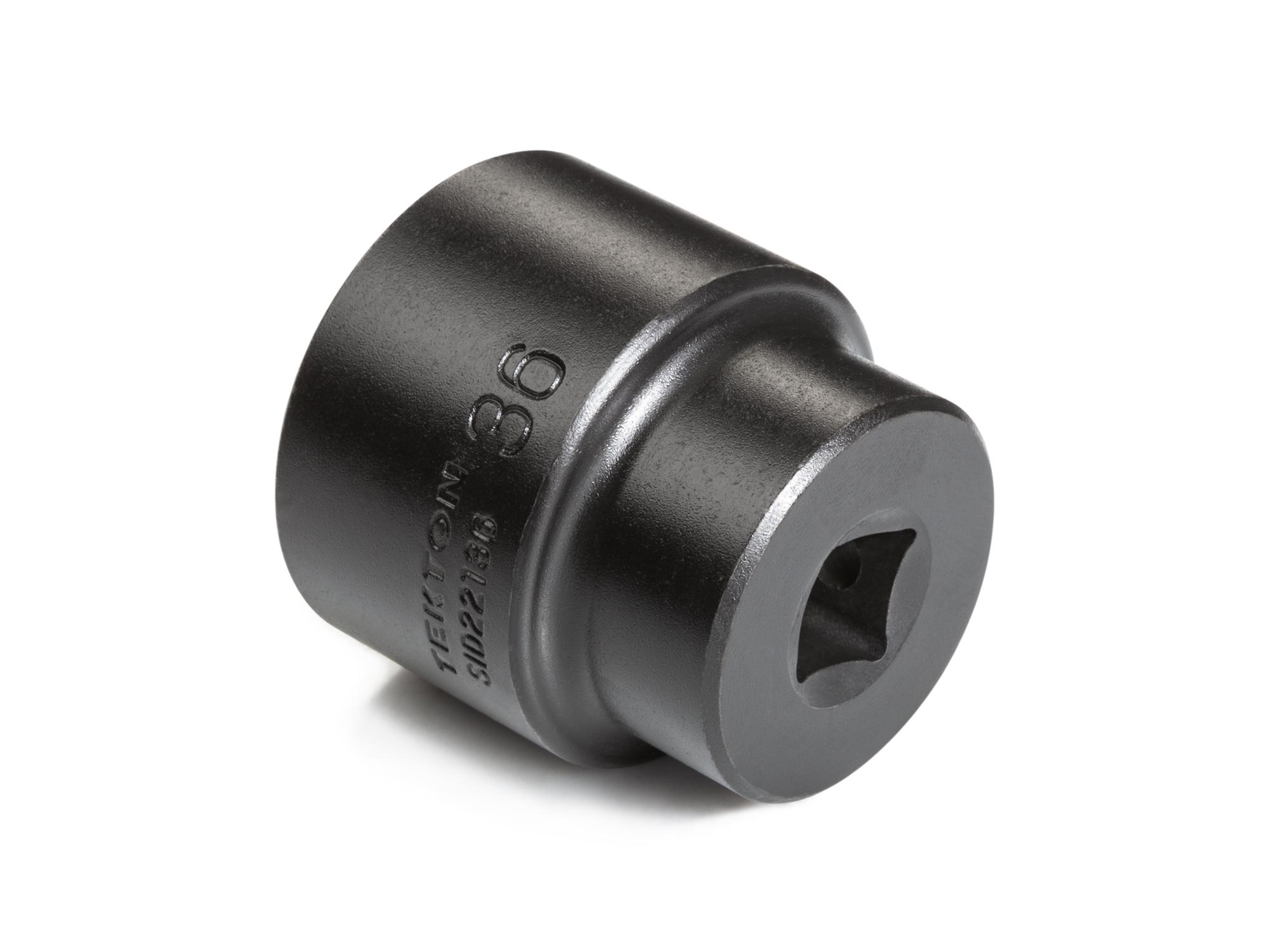 Back angle view of Tekton impact drive 6-point socket. Item #SID22136