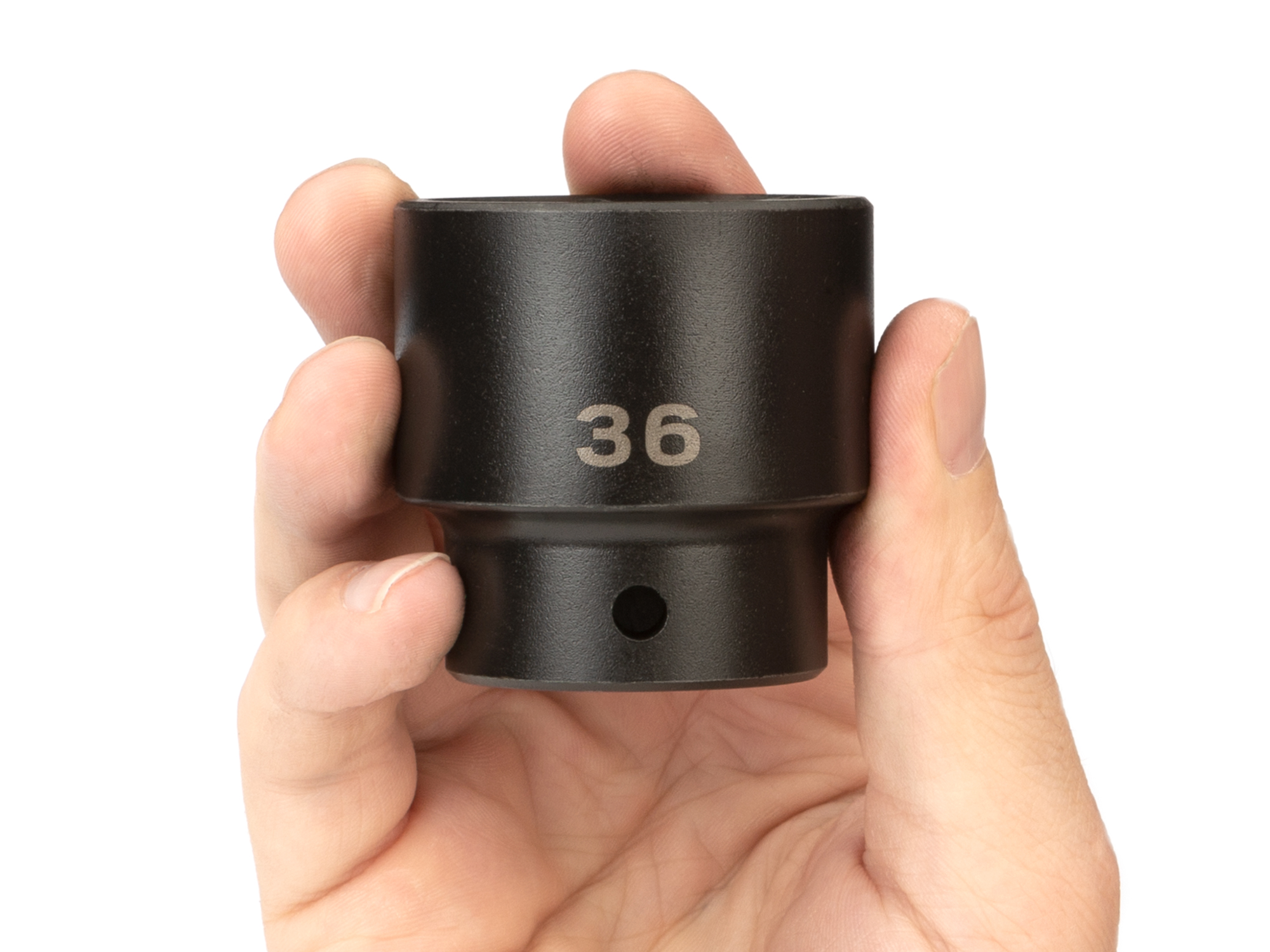 Size: 36 mm (Metric) 6-point standard/shallow impact socket. Has a high-visibility laser etched size marking and a permanent stamped size marking. SID22136.