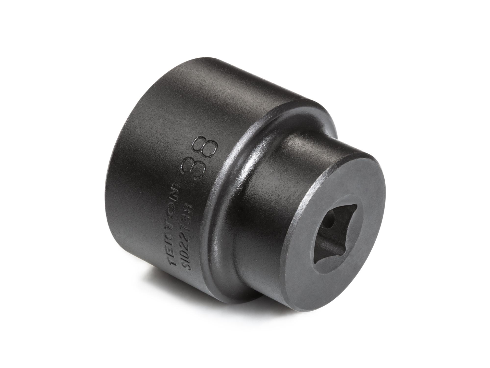 Back angle view of Tekton impact drive 6-point socket. Item #SID22138