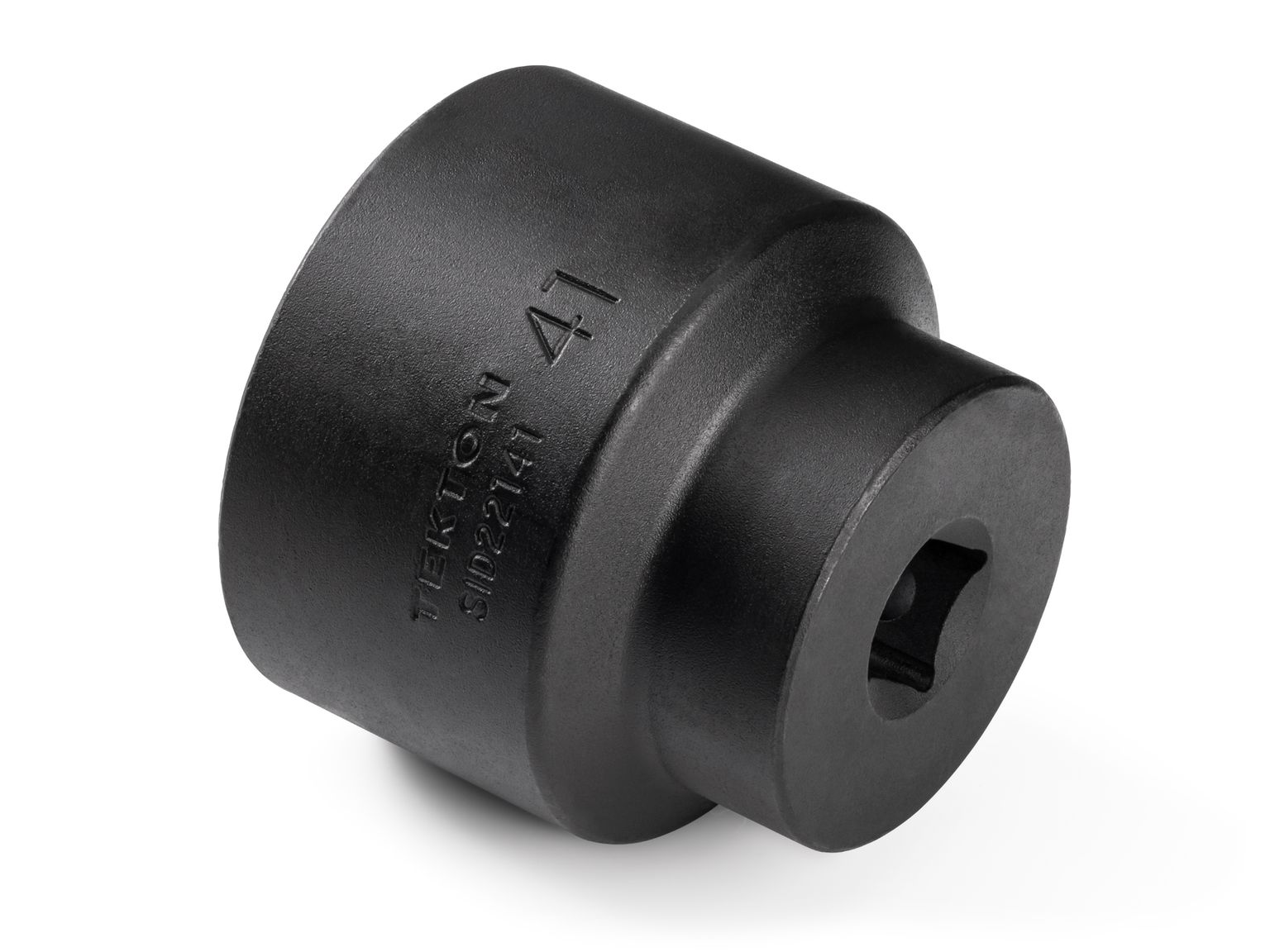 Back angle view of Tekton 41 millimeter impact drive 6-point socket. Item #SID22141
