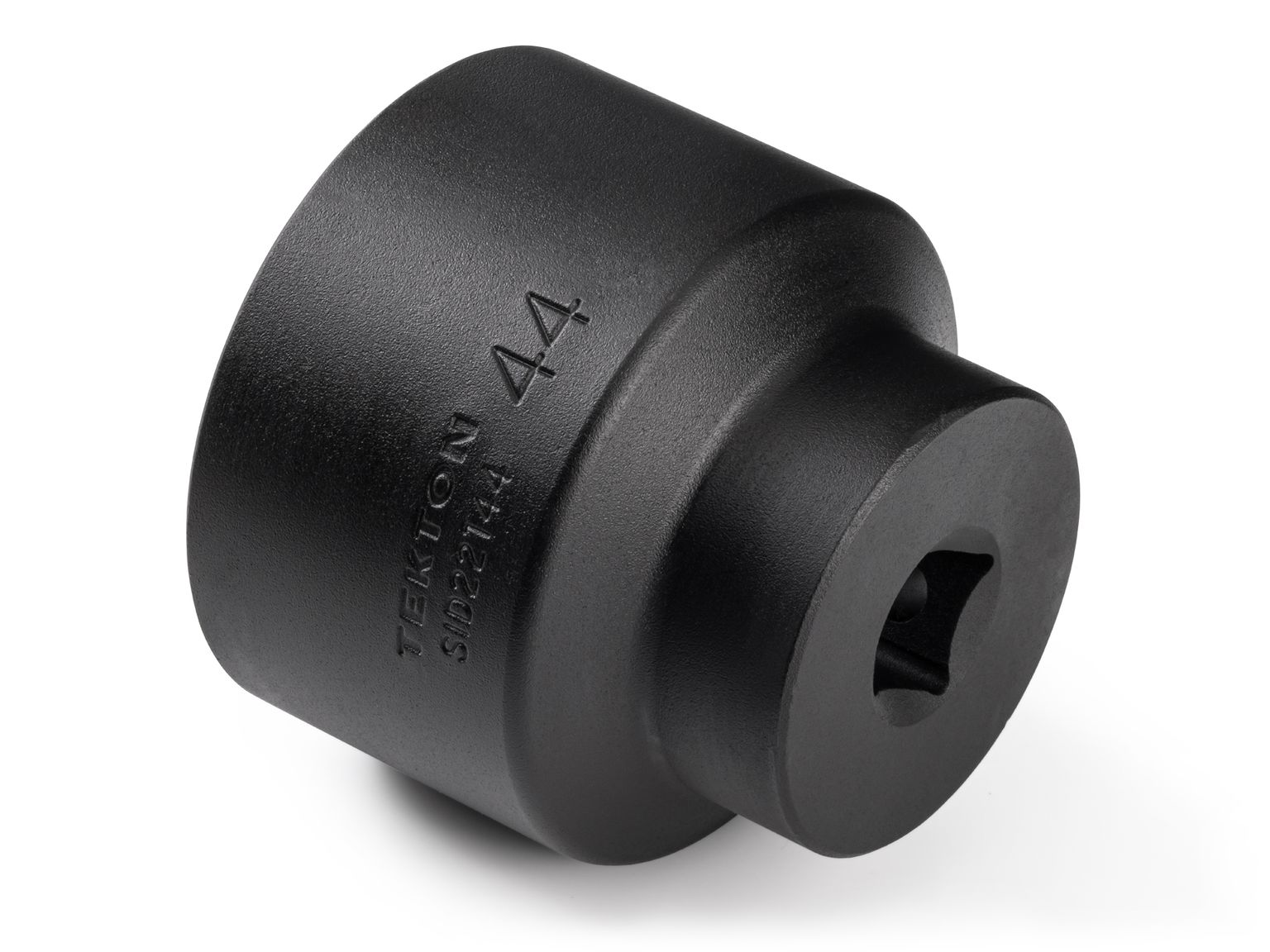 Back angle view of Tekton 44 millimeter impact drive 6-point socket. Item #SID22144