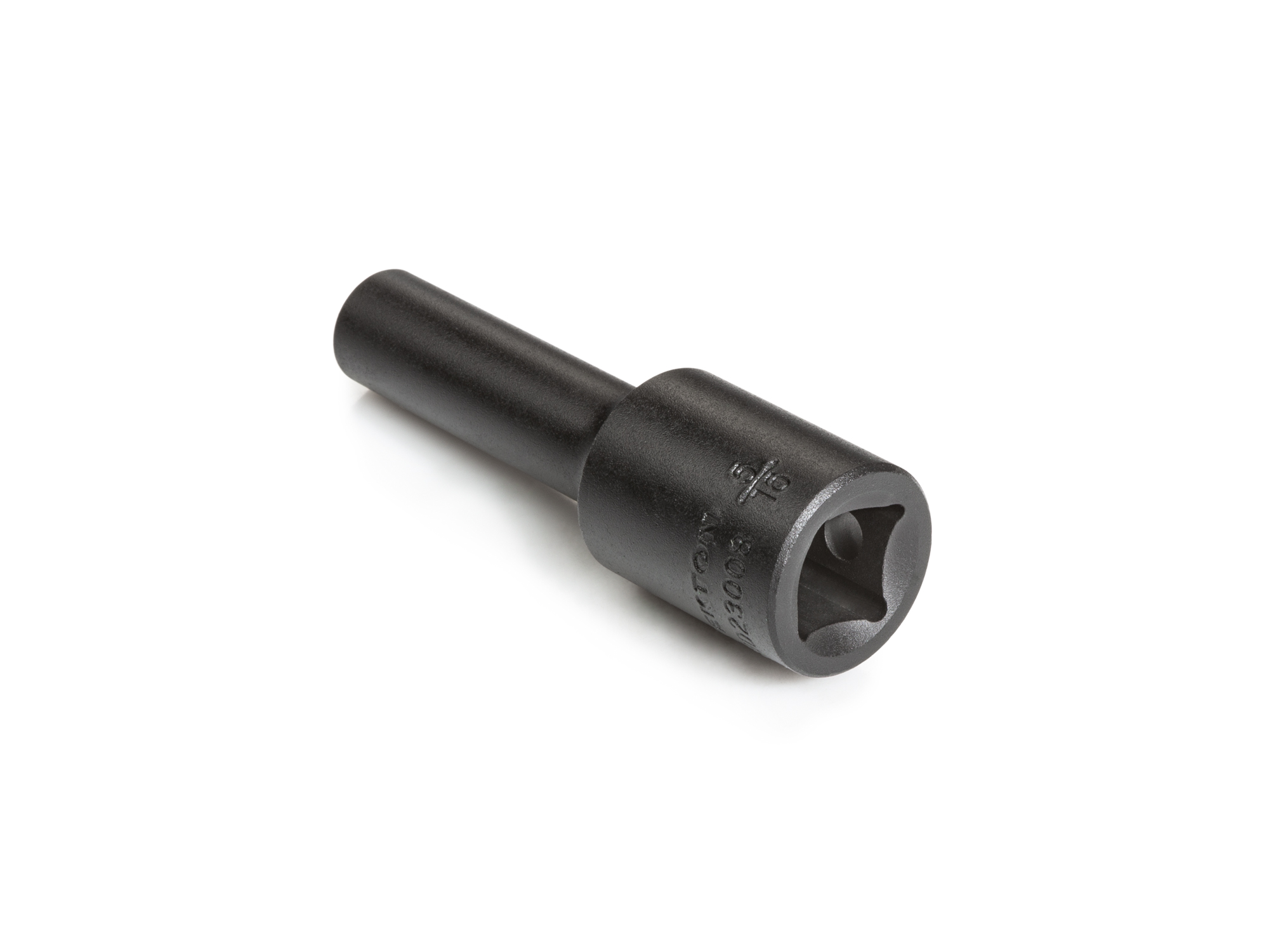 Size: 5/16 inch (SAE) 6-point deep individual impact socket. Has a high-visibility laser etched size marking and a permanent stamped size marking. SID23008.