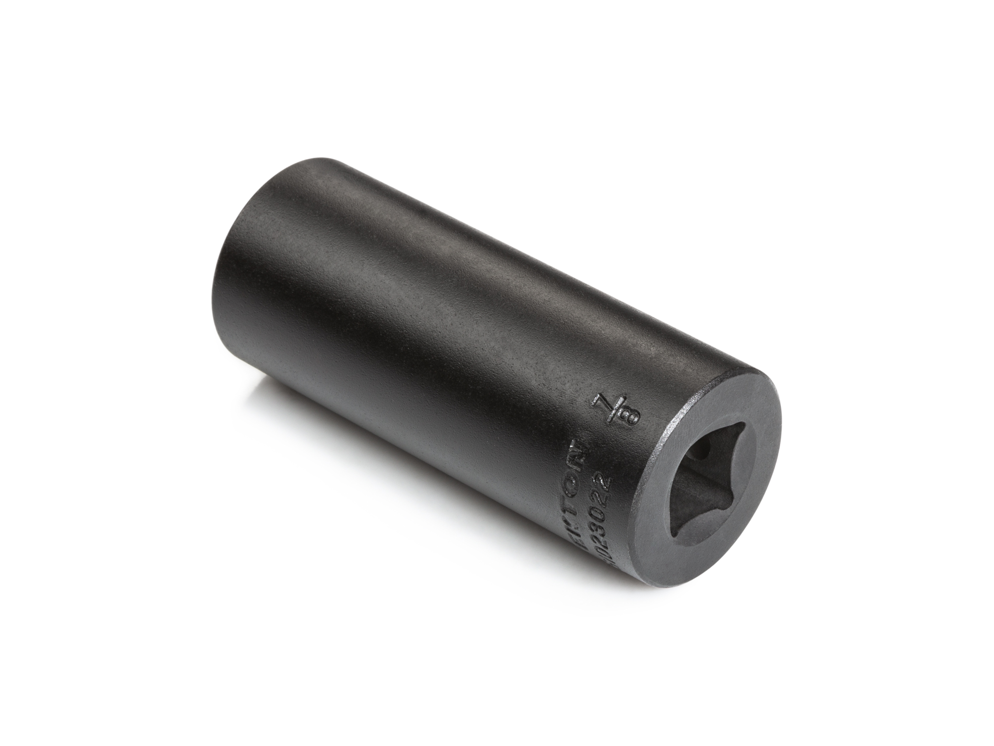 Size: 7/8 inch (SAE) 6-point deep individual impact socket. Has a high-visibility laser etched size marking and a permanent stamped size marking. SID23022.