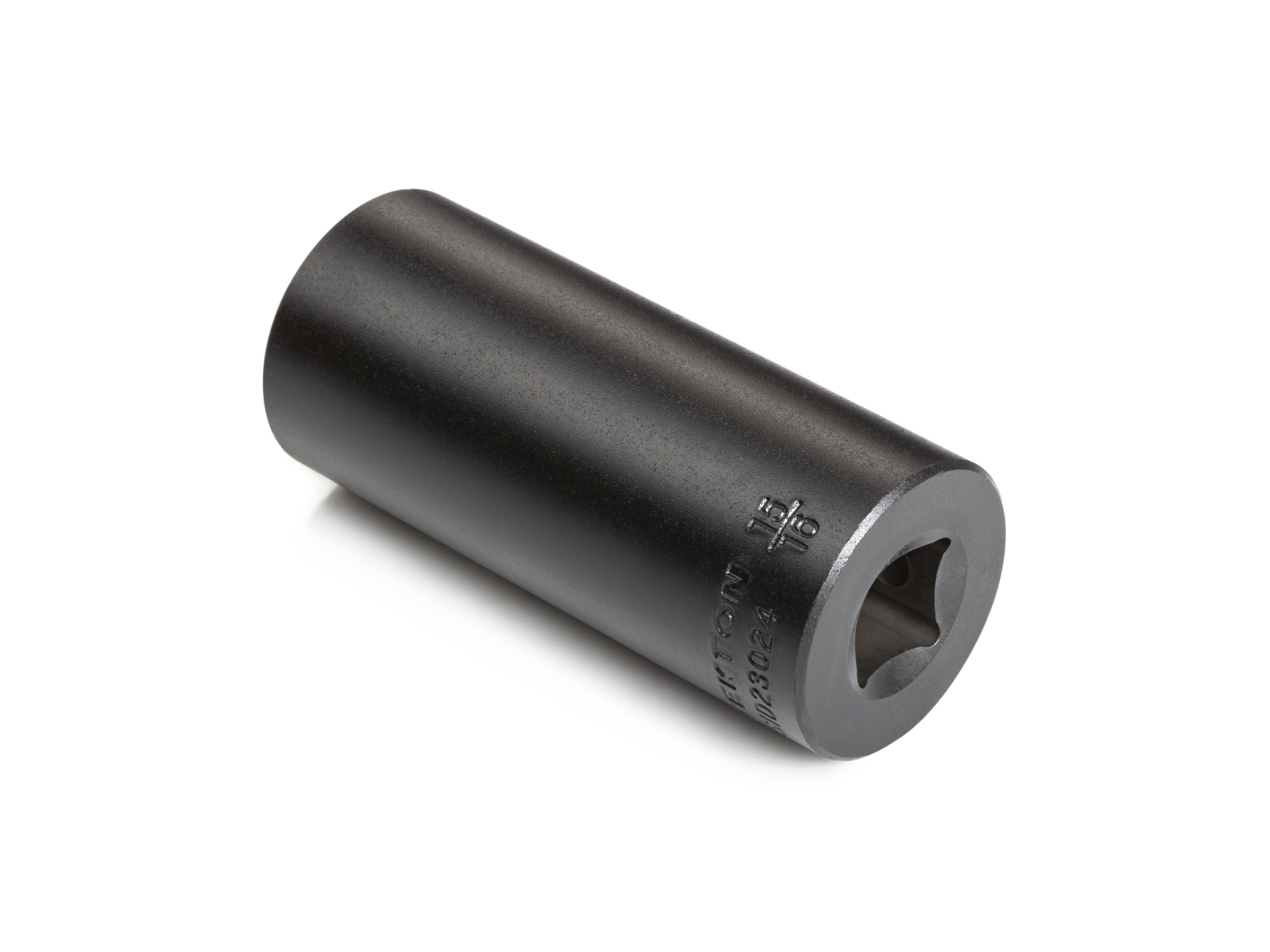 Size: 15/16 inch (SAE) 6-point deep individual impact socket. Has a high-visibility laser etched size marking and a permanent stamped size marking. SID23024.