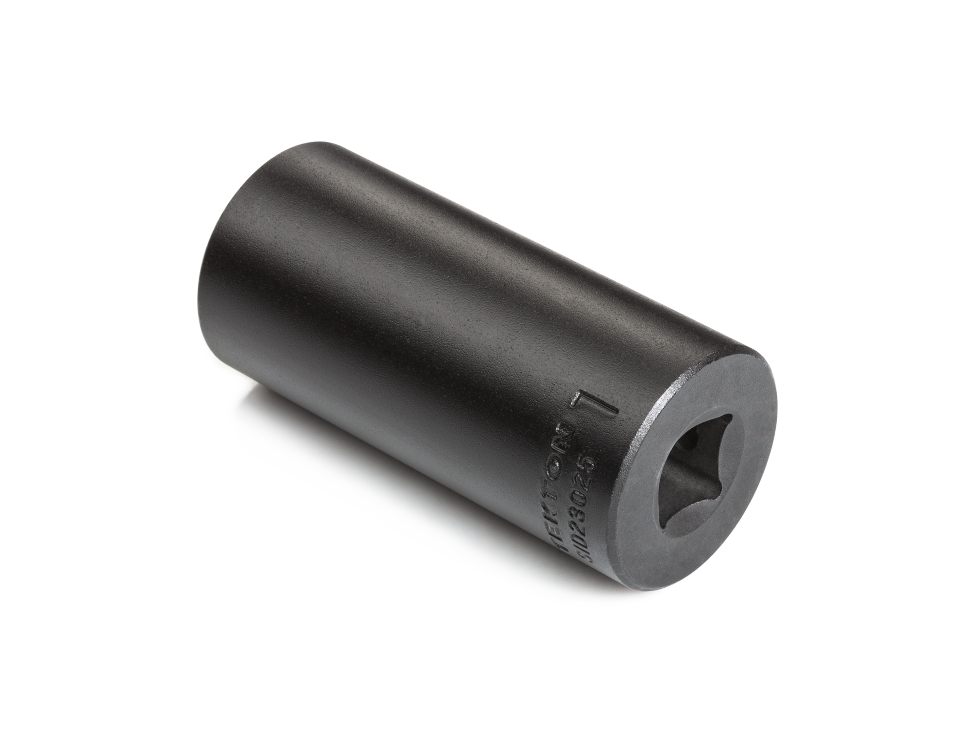 Size: 1 inch (SAE) 6-point deep individual impact socket. Has a high-visibility laser etched size marking and a permanent stamped size marking. SID23025.