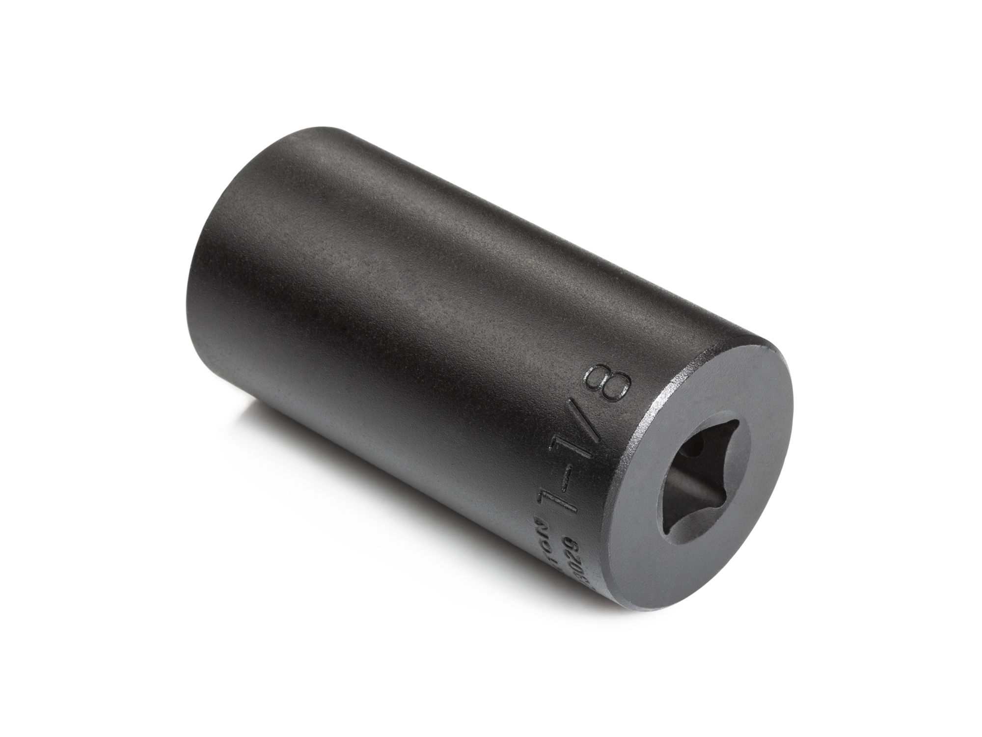 Size: 1-1/8 inch (SAE) 6-point deep individual impact socket. Has a high-visibility laser etched size marking and a permanent stamped size marking. SID23029.