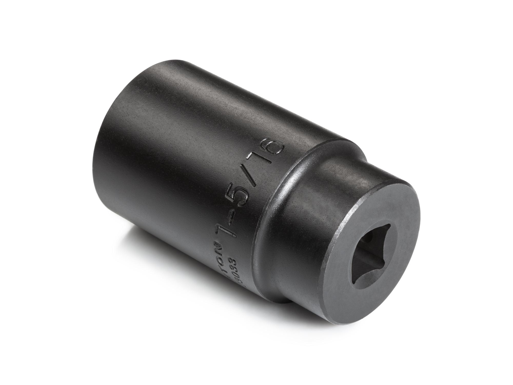 Back angle view of Tekton impact drive 6-point socket. Item #SID23033