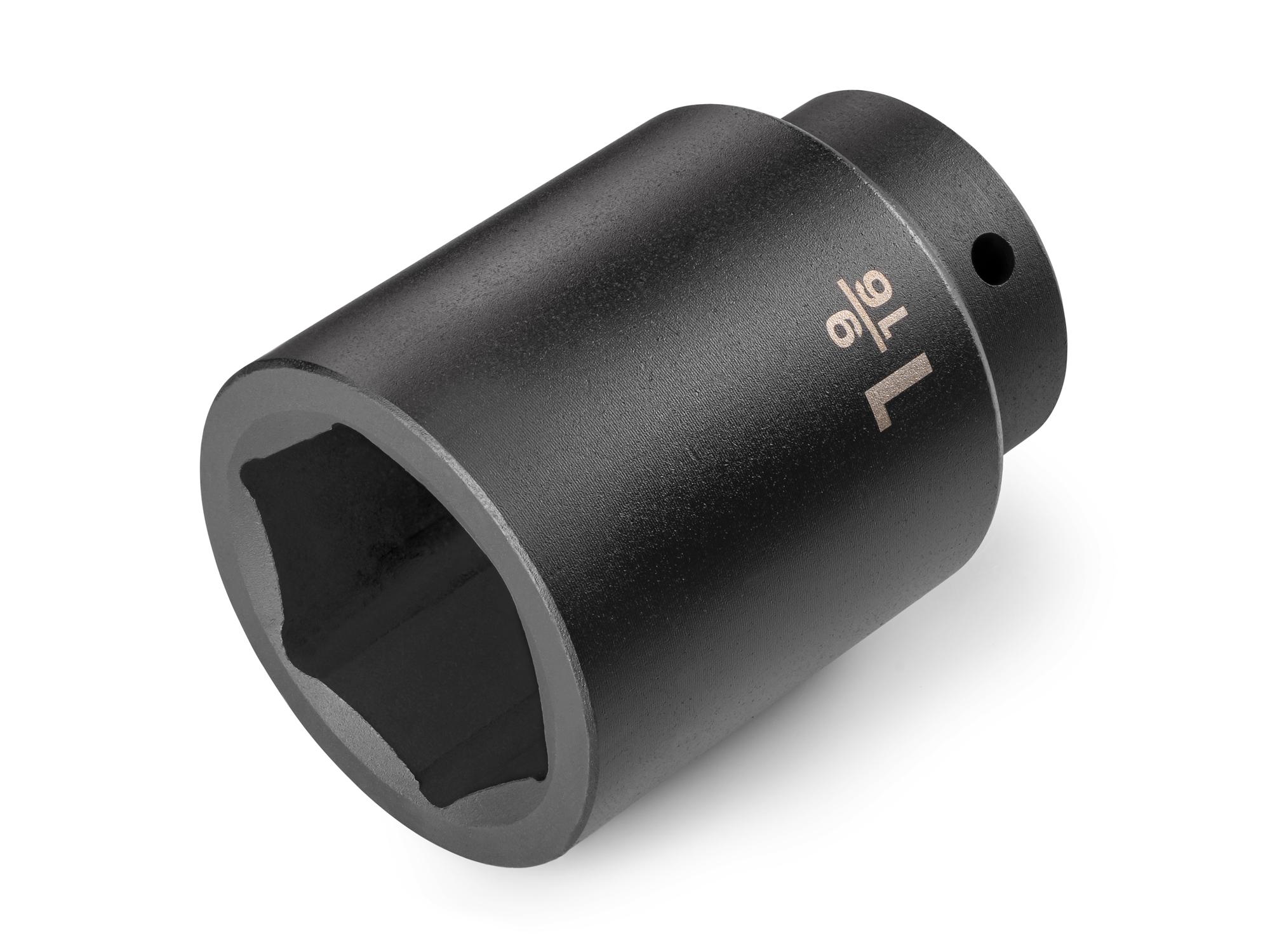 Front-right angle view of Tekton impact drive 6-point socket. Item #SID23040