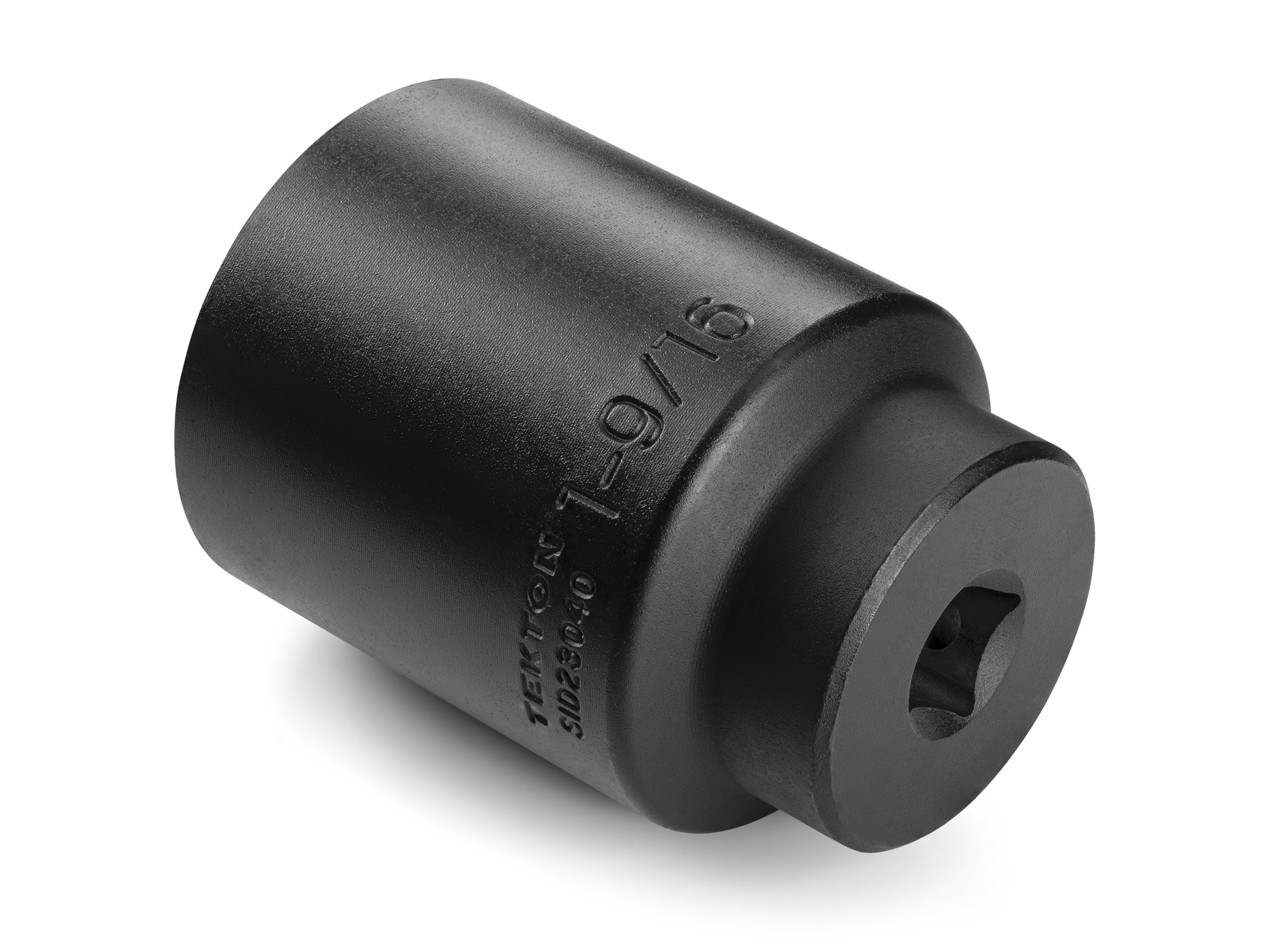 Back angle view of Tekton 1 9/16 inch impact drive 6-point socket set. Item #SID23040