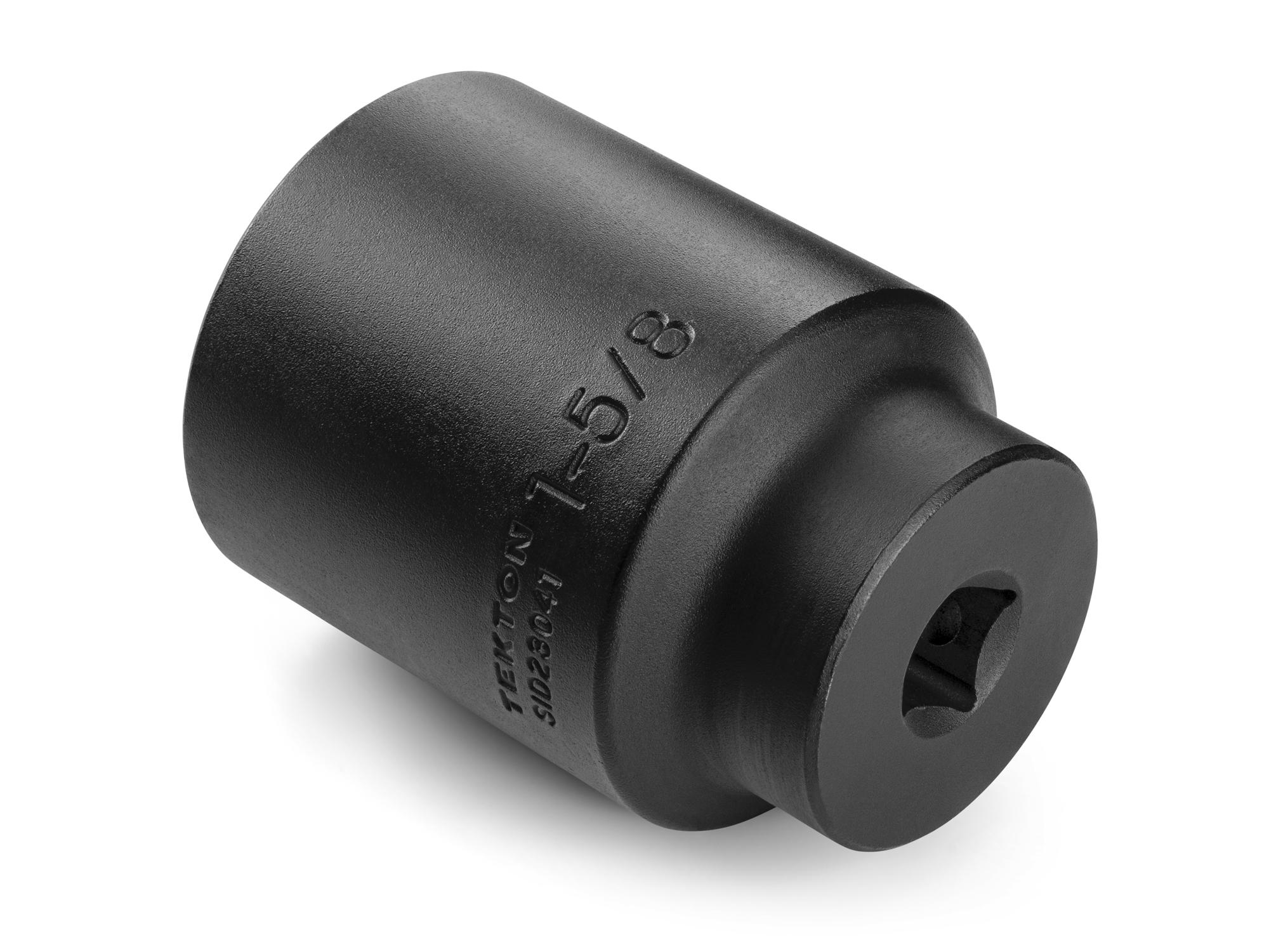 Back angle view of Tekton impact drive 6-point socket. Item #SID23041