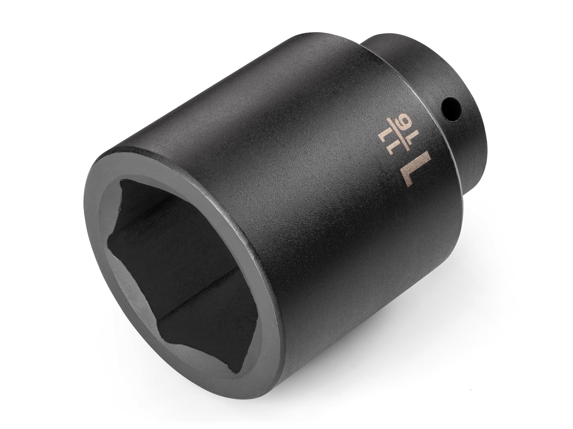 Front-right angle view of Tekton impact drive 6-point socket. Item #SID23043