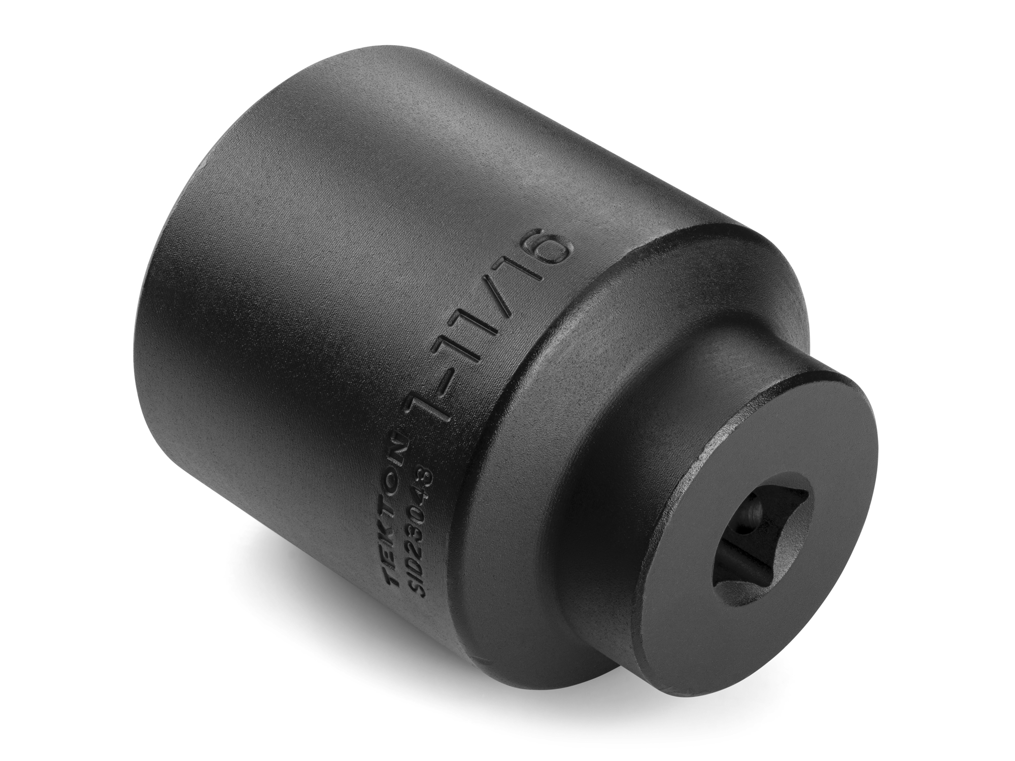 Back angle view of Tekton 1 11/16 inch impact drive 6-point socket set. Item #SID23043