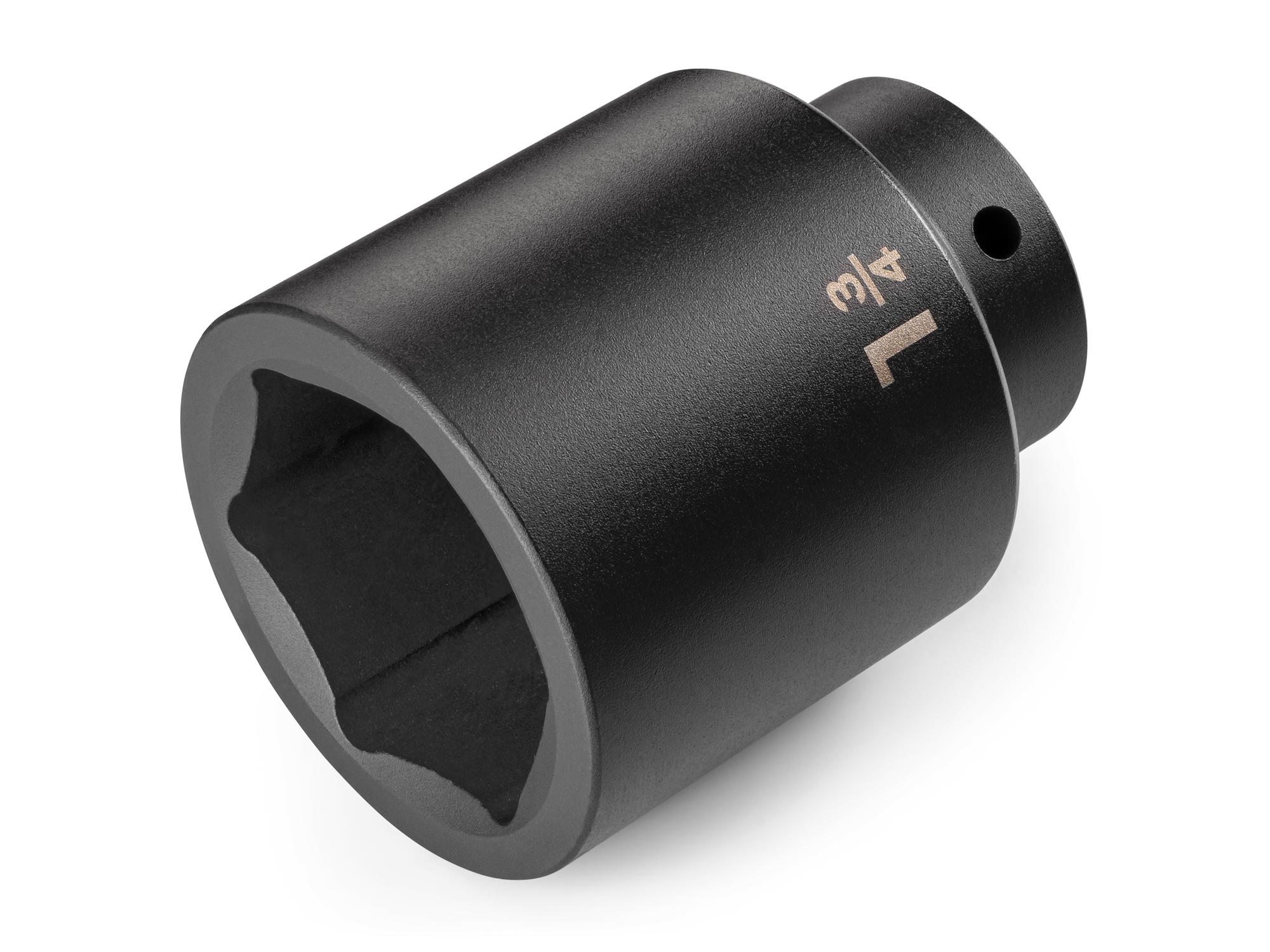 Front-right angle view of Tekton impact drive 6-point socket. Item #SID23045