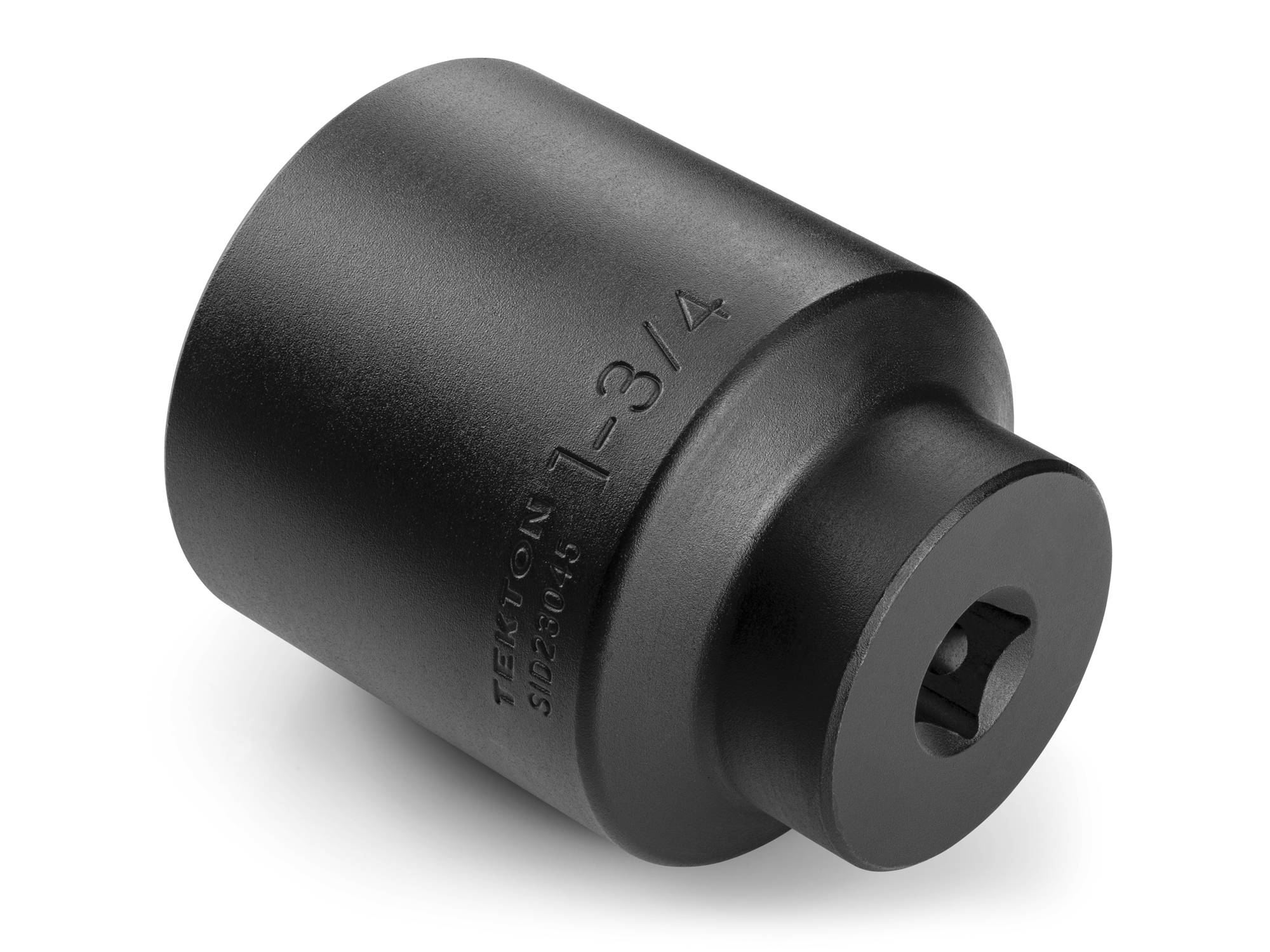 Back angle view of Tekton 1 3/4 inch impact drive 6-point socket set. Item #SID23045