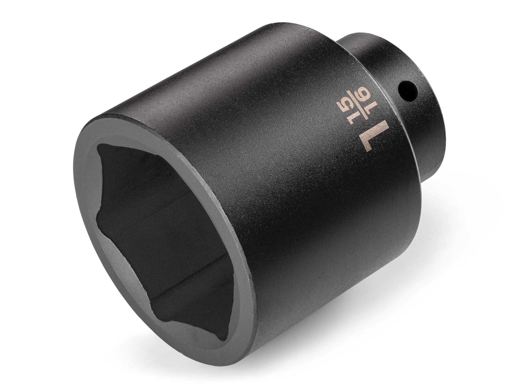 Front-right angle view of Tekton impact drive 6-point socket. Item #SID23049