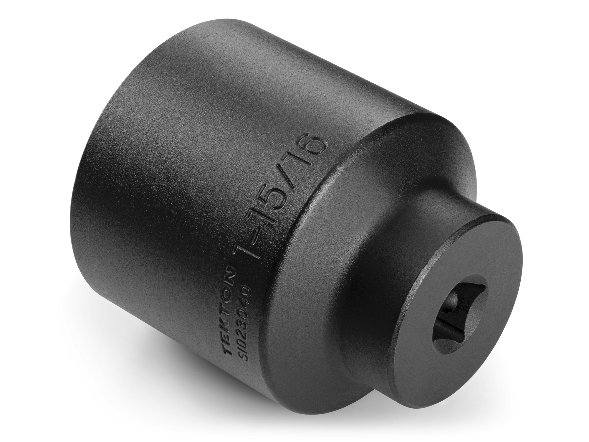 Back angle view of Tekton 1 15/16 inch impact drive 6-point socket set. Item #SID23049