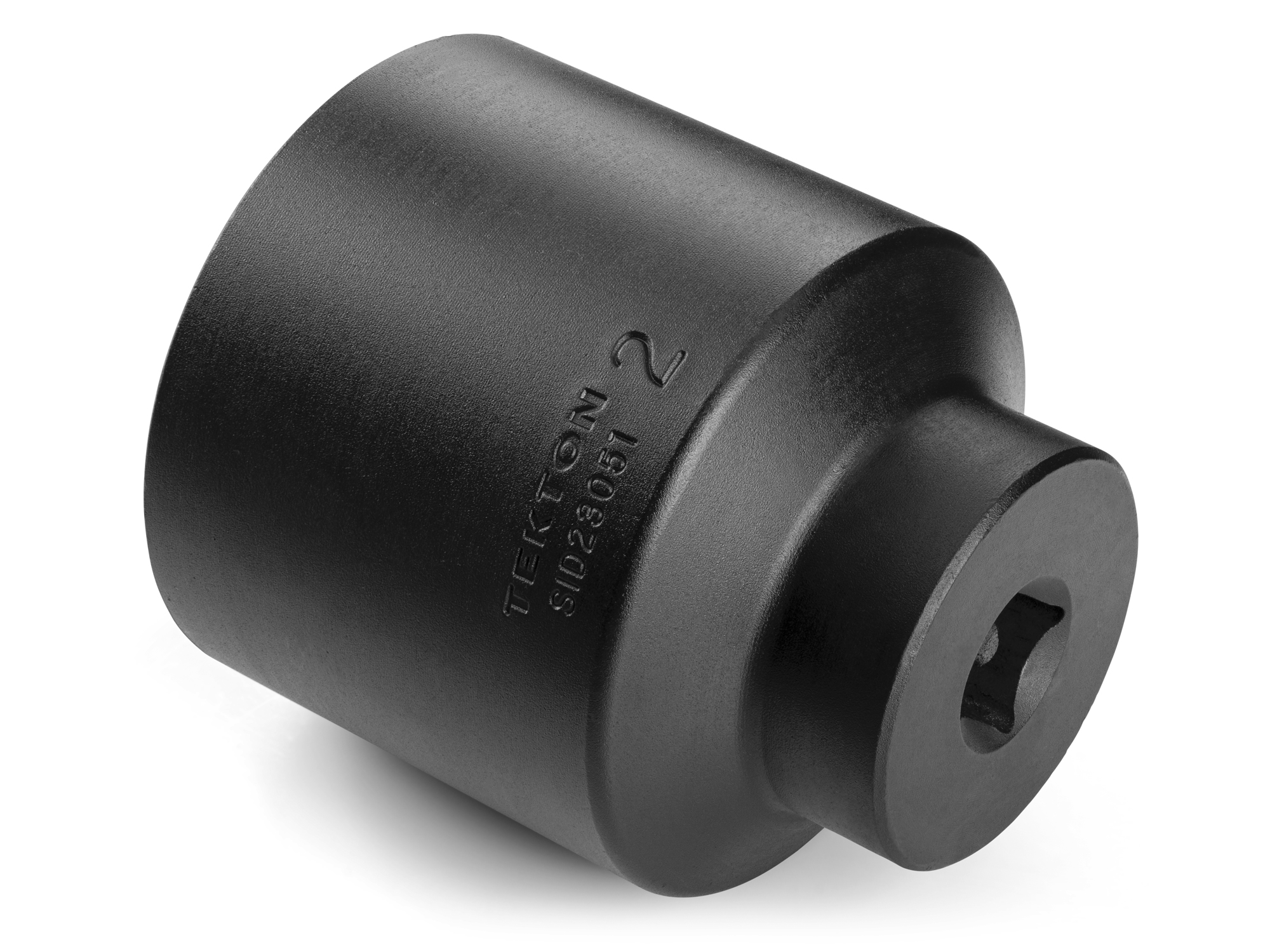 Back angle view of Tekton 2 inch impact drive 6-point socket set. Item #SID23051