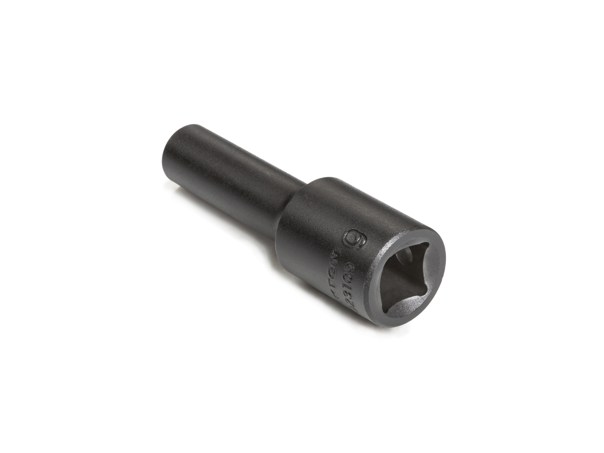 Size: 9 mm (Metric) 6-point deep individual impact socket. Has a high-visibility laser etched size marking and a permanent stamped size marking. SID23109.