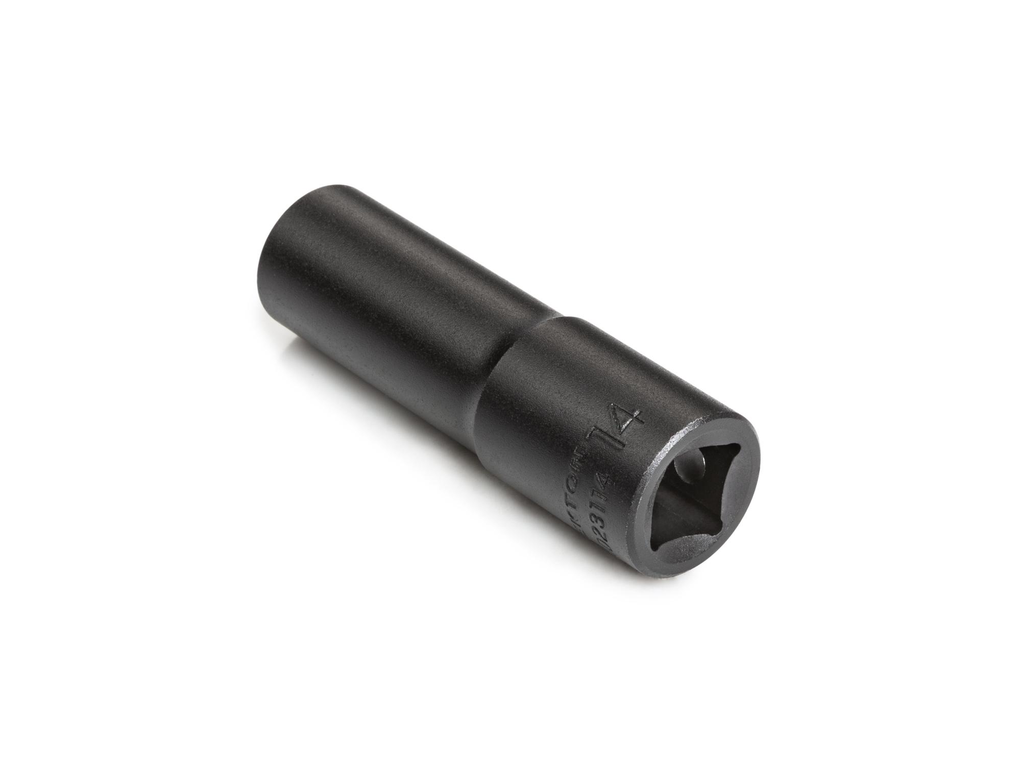 Back angle view of Tekton impact drive 6-point socket. Item #SID23114