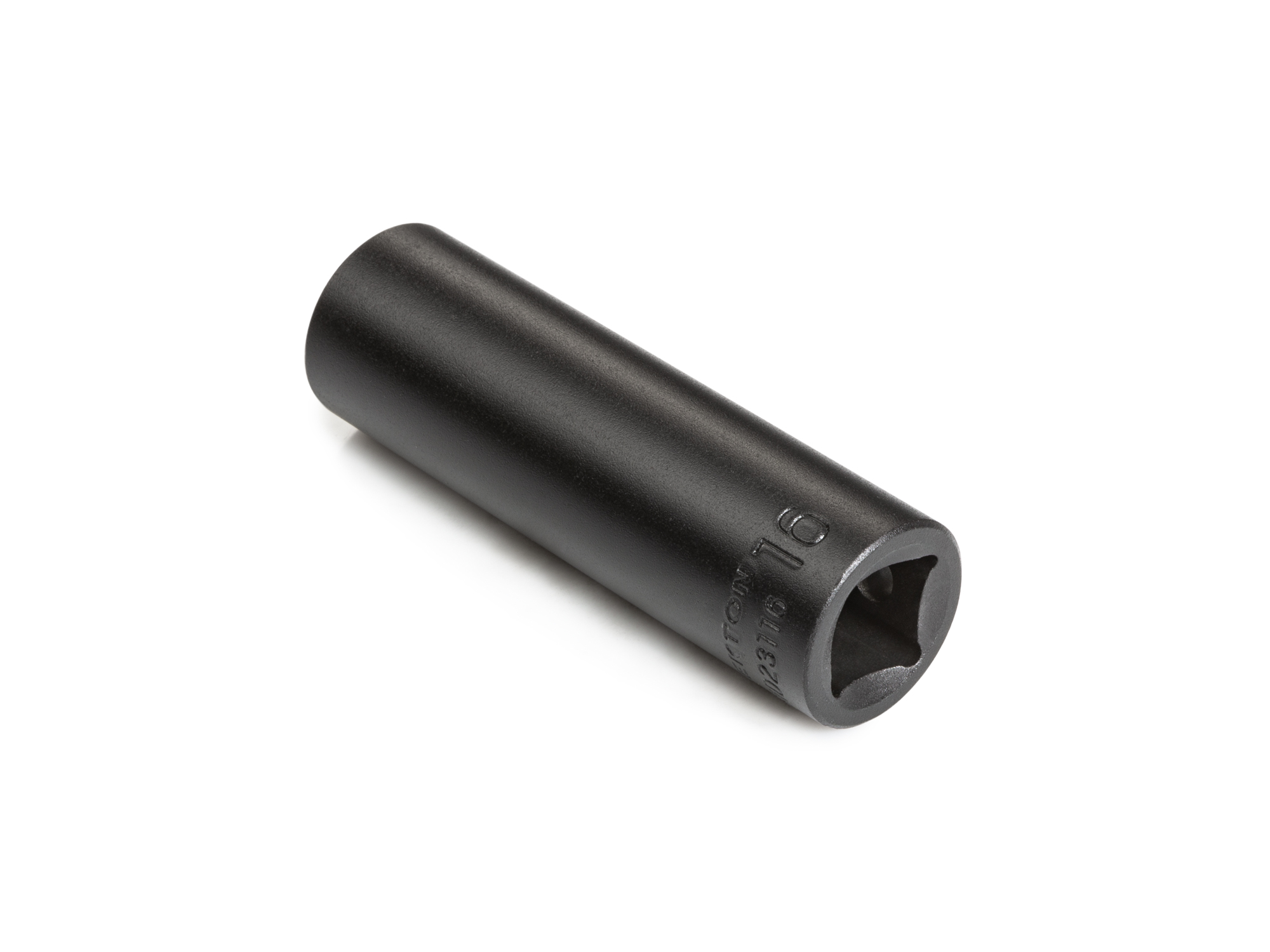 Size: 16 mm (Metric) 6-point deep individual impact socket. Has a high-visibility laser etched size marking and a permanent stamped size marking. SID23116.