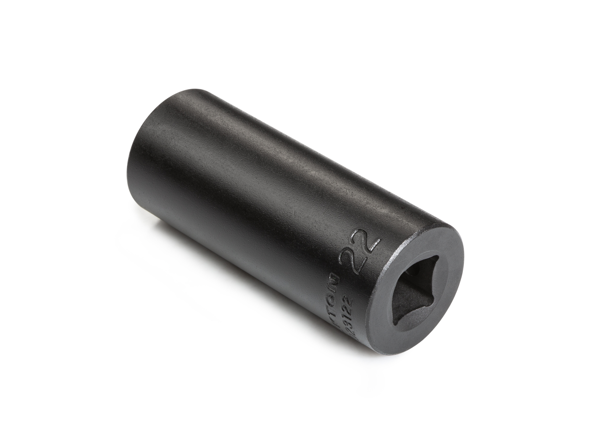 Size: 22 mm (Metric) 6-point deep individual impact socket. Has a high-visibility laser etched size marking and a permanent stamped size marking. SID23122.