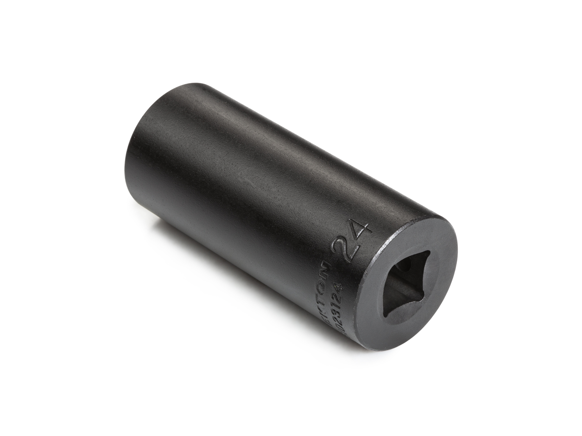 Size: 24 mm (Metric) 6-point deep individual impact socket. Has a high-visibility laser etched size marking and a permanent stamped size marking. SID23124.