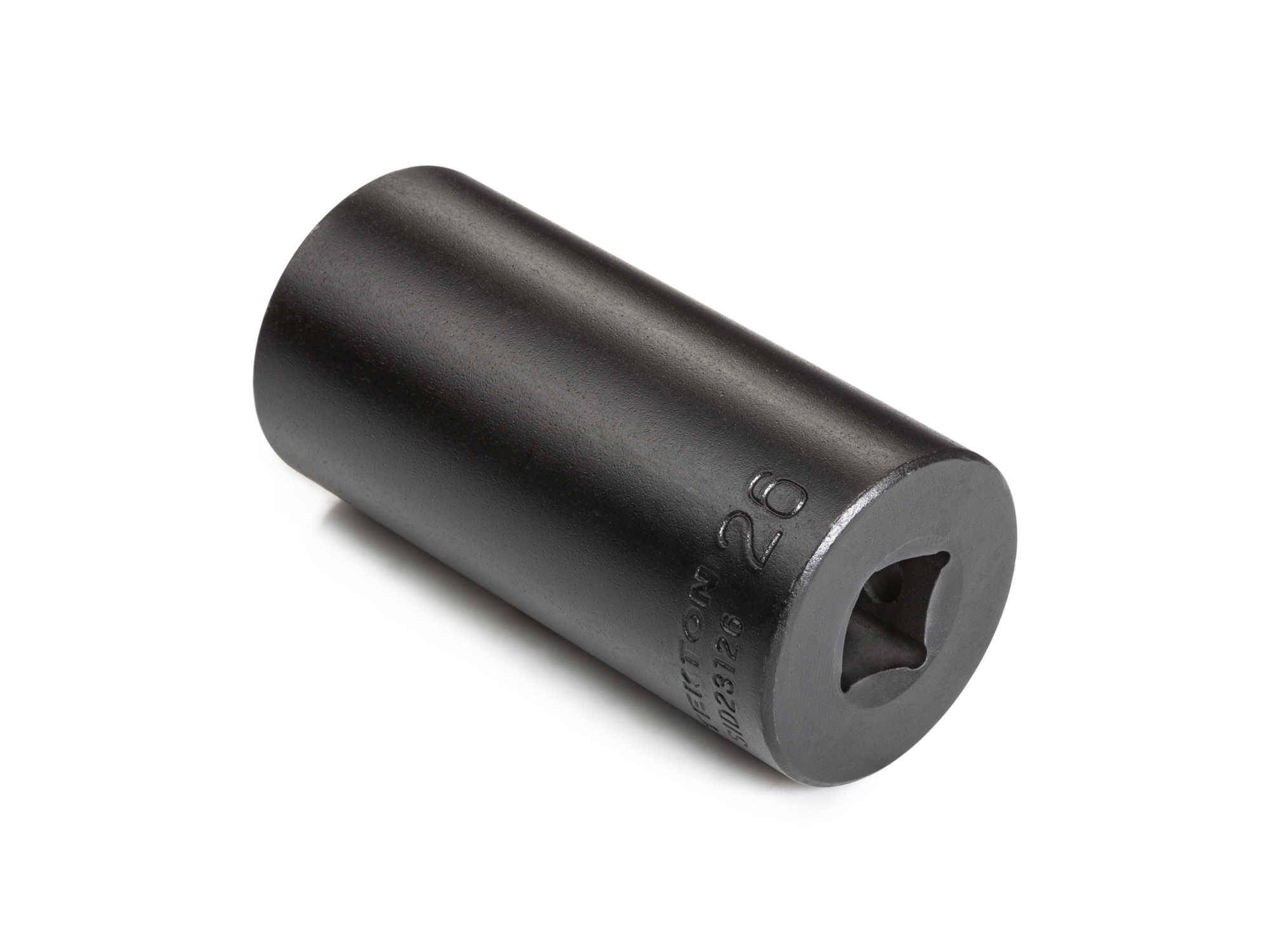 Size: 26 mm (Metric) 6-point deep individual impact socket. Has a high-visibility laser etched size marking and a permanent stamped size marking. SID23126.