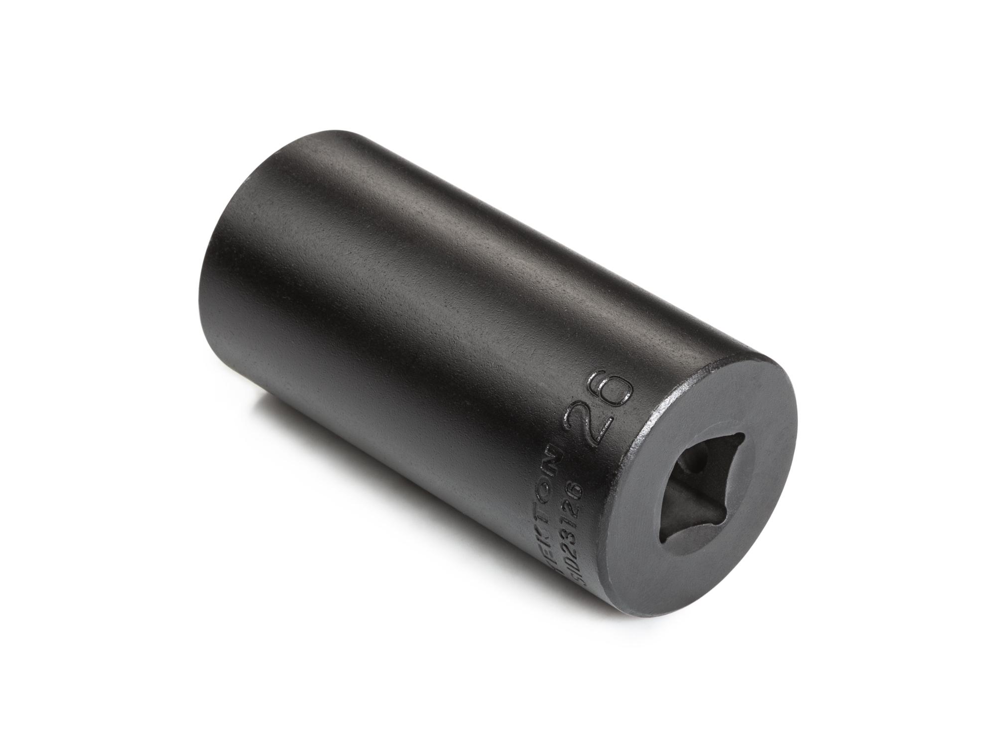 Back angle view of Tekton impact drive 6-point socket. Item #SID23126