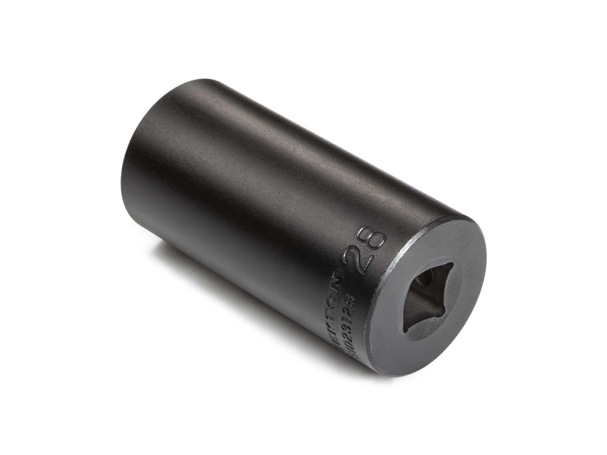 Size: 28 mm (Metric) 6-point deep individual impact socket. Has a high-visibility laser etched size marking and a permanent stamped size marking. SID23128.