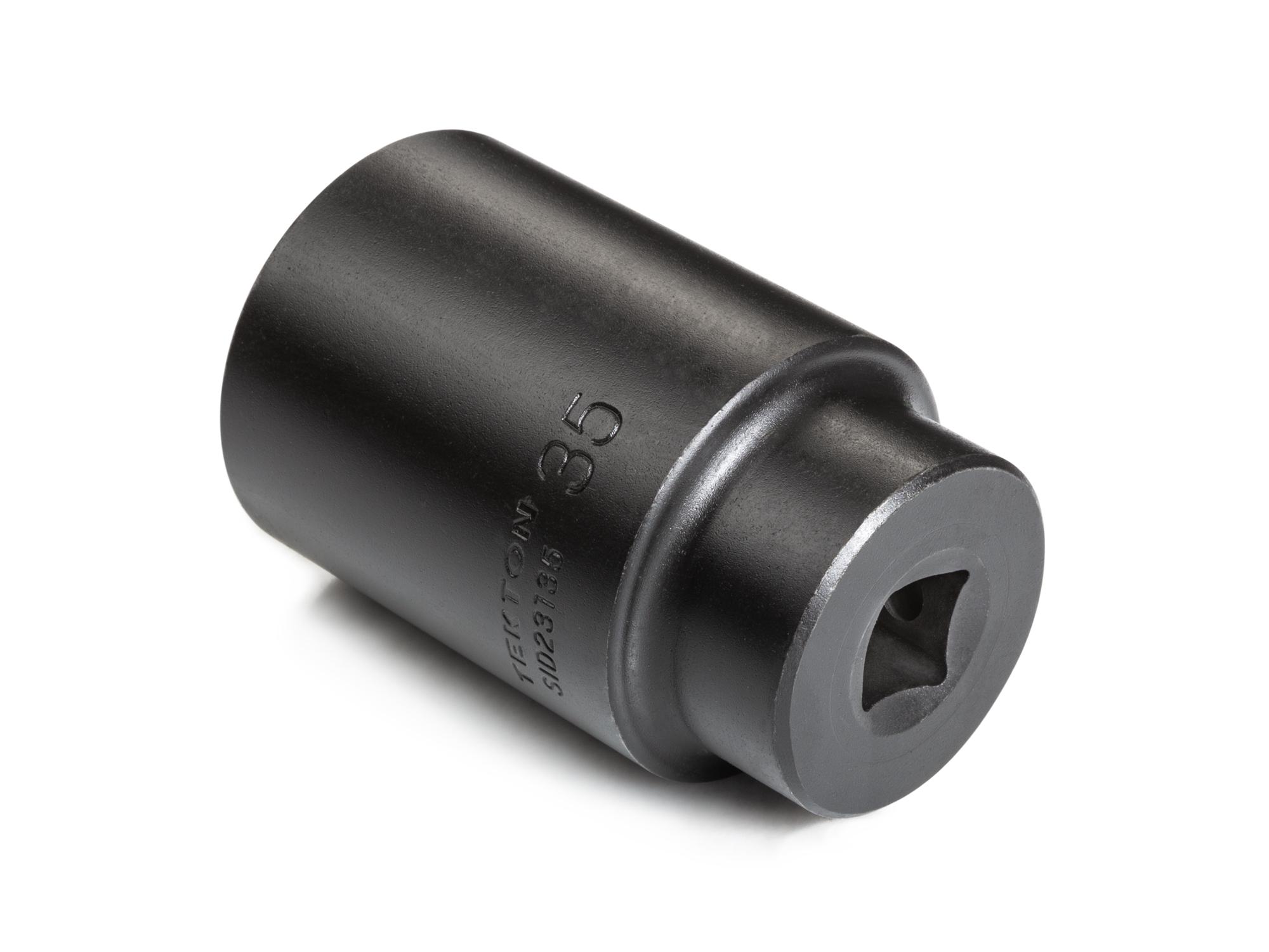 Back angle view of Tekton impact drive 6-point socket. Item #SID23135