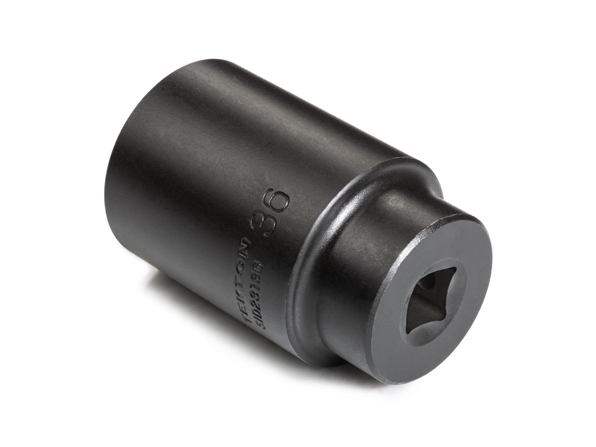 Back angle view of Tekton impact drive 6-point socket. Item #SID23136