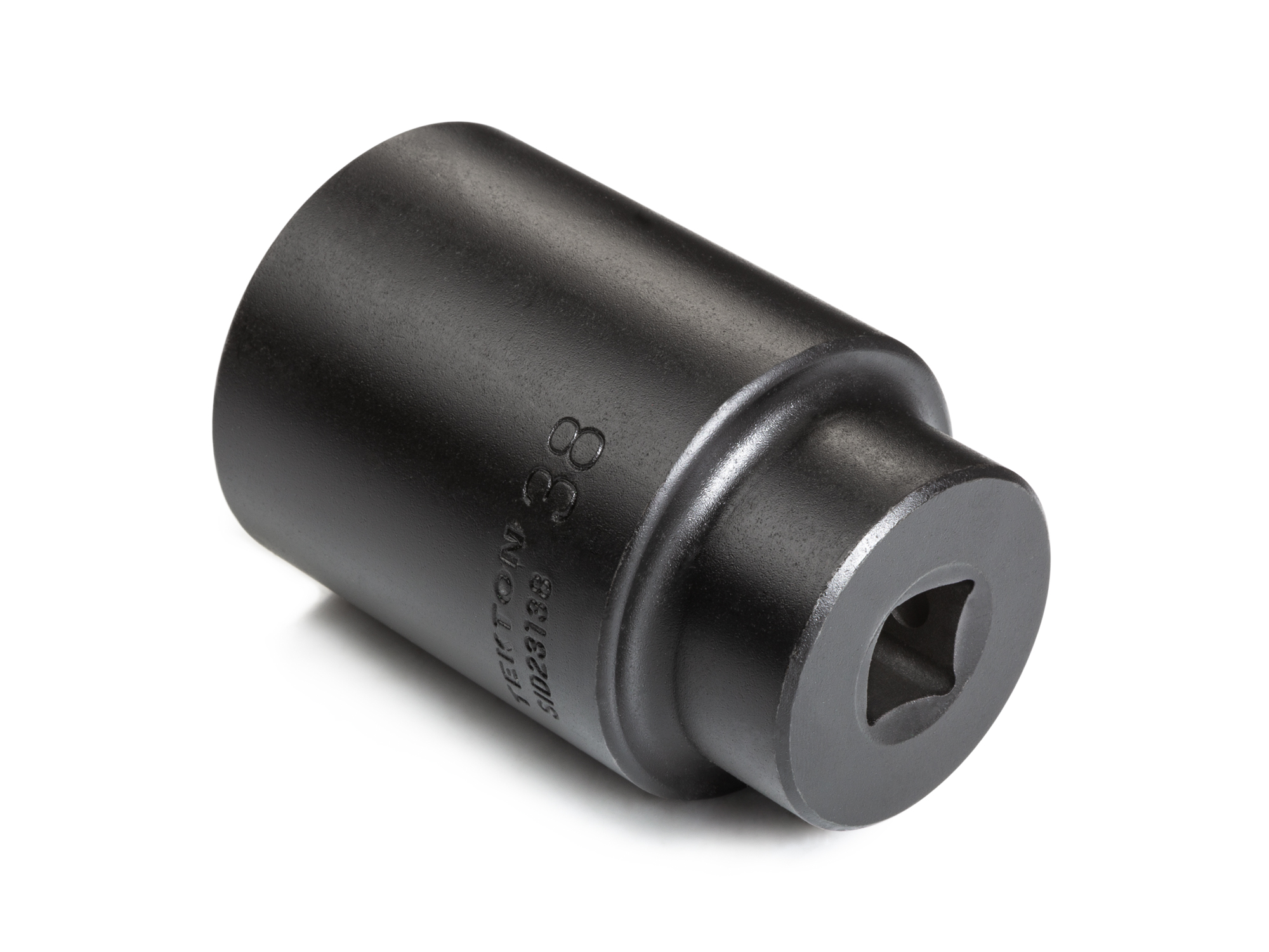 Size: 38 mm (Metric) 6-point deep individual impact socket. Has a high-visibility laser etched size marking and a permanent stamped size marking. SID23138.