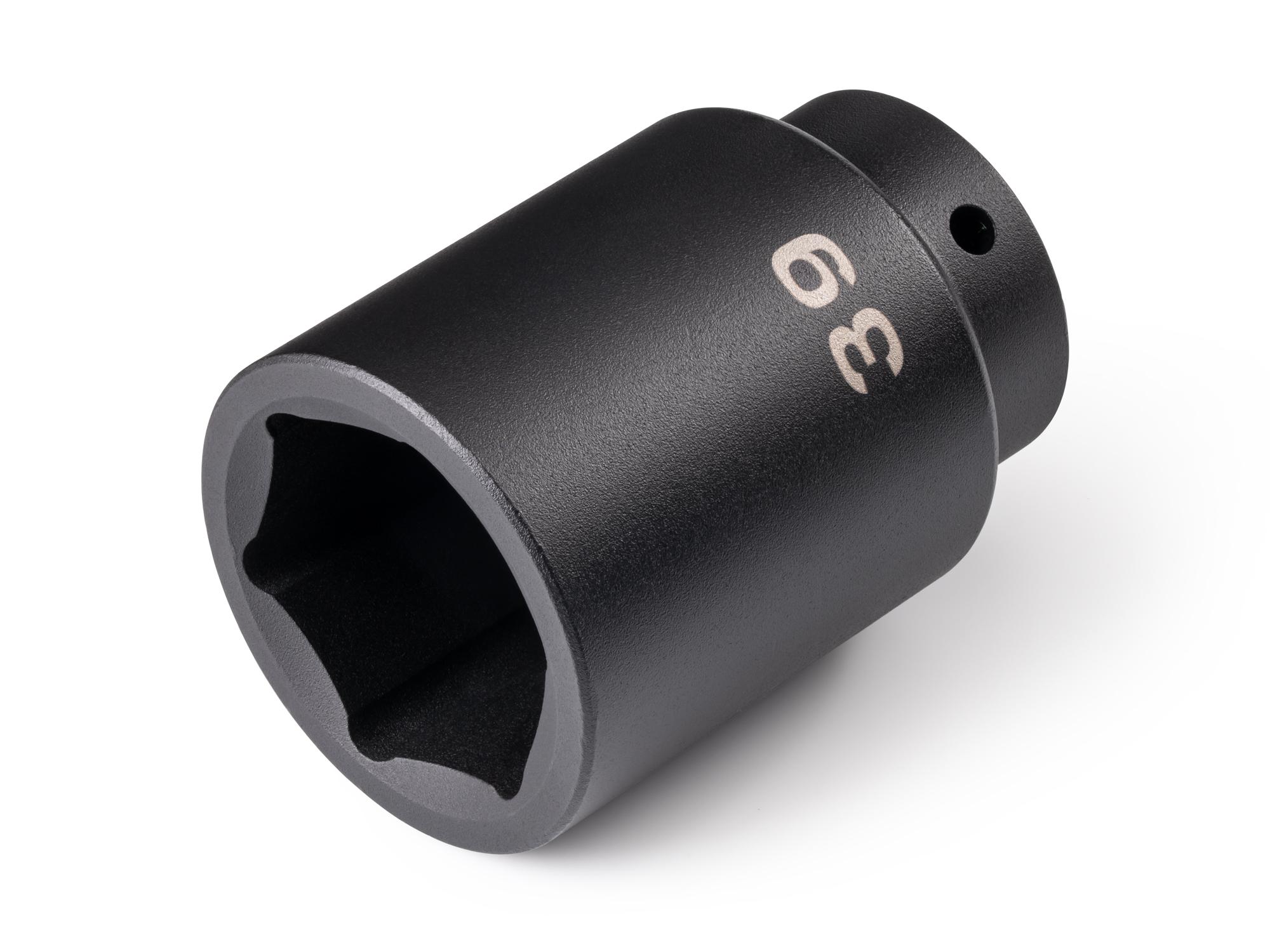Front-right angle view of Tekton impact drive 6-point socket. Item #SID23139