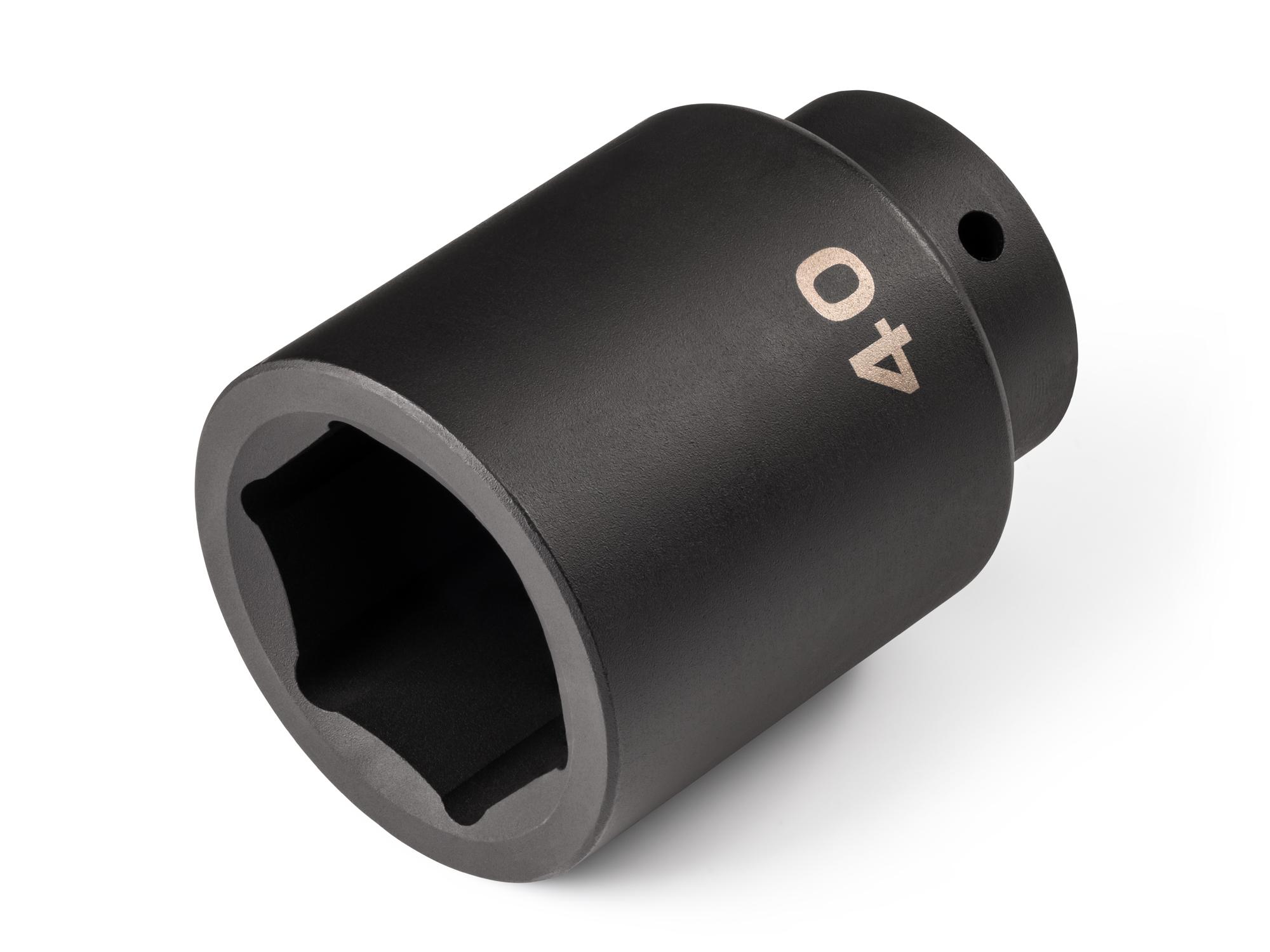 Front-right angle view of Tekton impact drive 6-point socket. Item #SID23140
