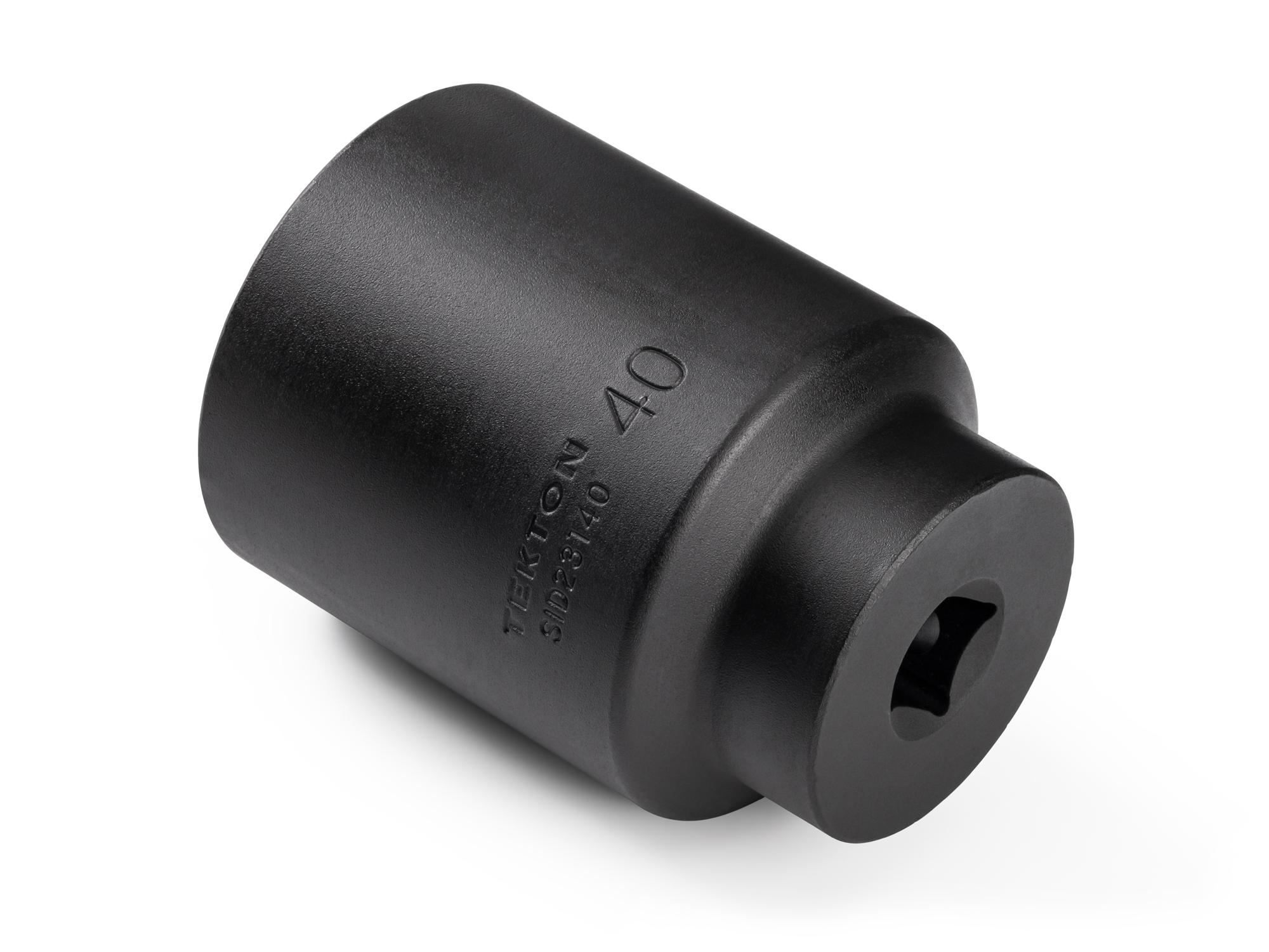 Back angle view of Tekton impact drive 6-point socket. Item #SID23140