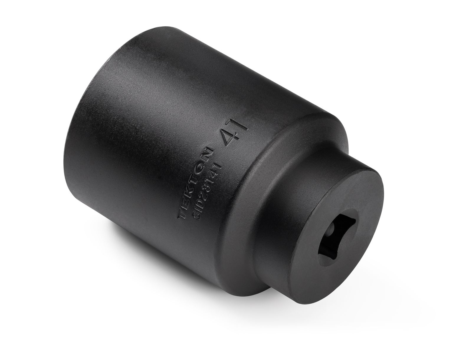 Back angle view of Tekton 41 millimeter impact drive 6-point socket. Item #SID23141