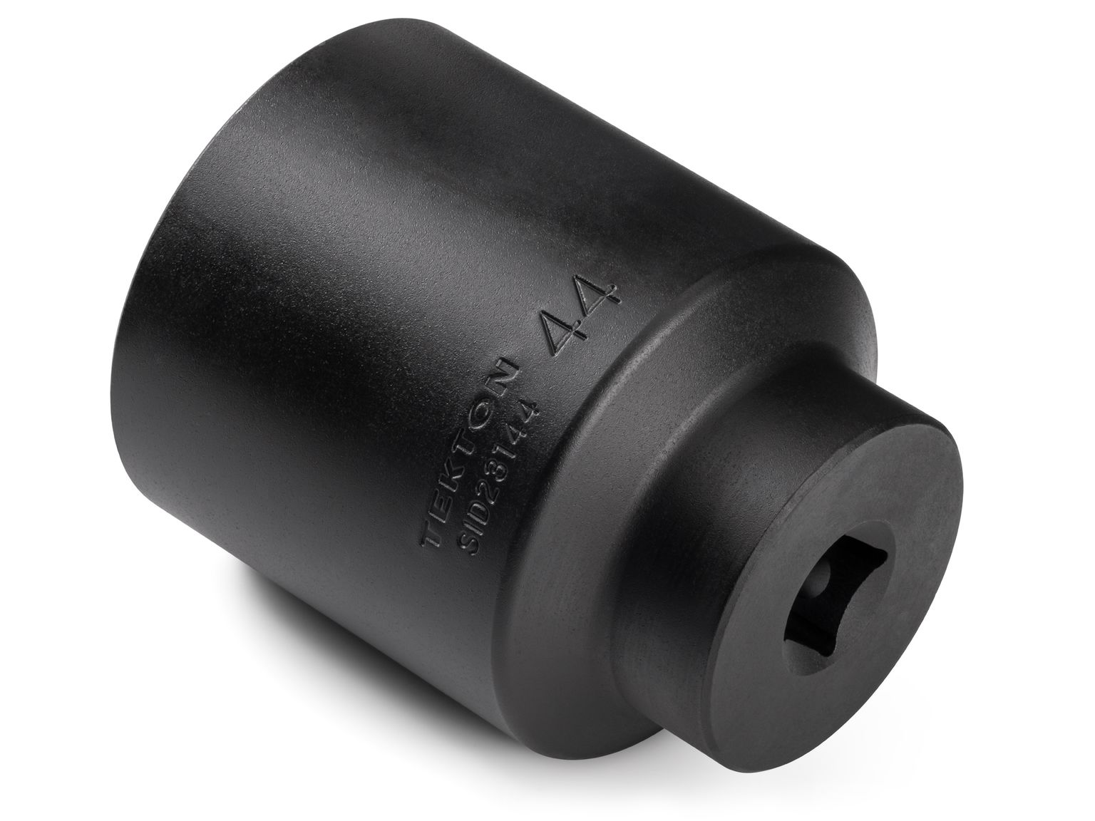 Back angle view of Tekton 44 millimeter impact drive 6-point socket. Item #SID23144