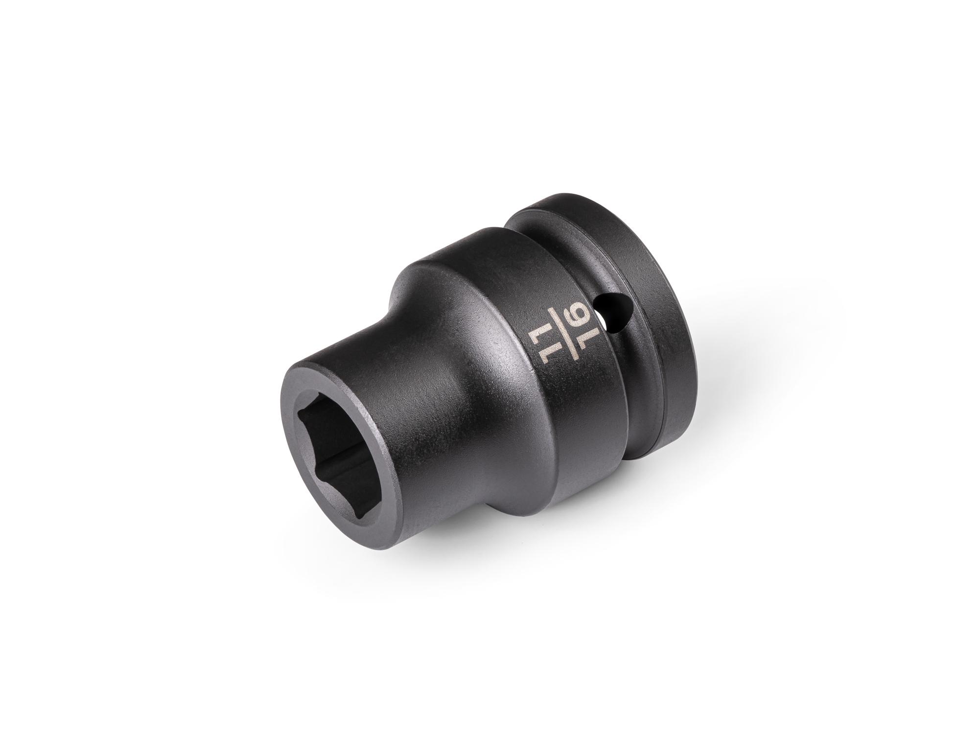Front-right angle view of Tekton impact drive 6-point socket. Item #SID32017