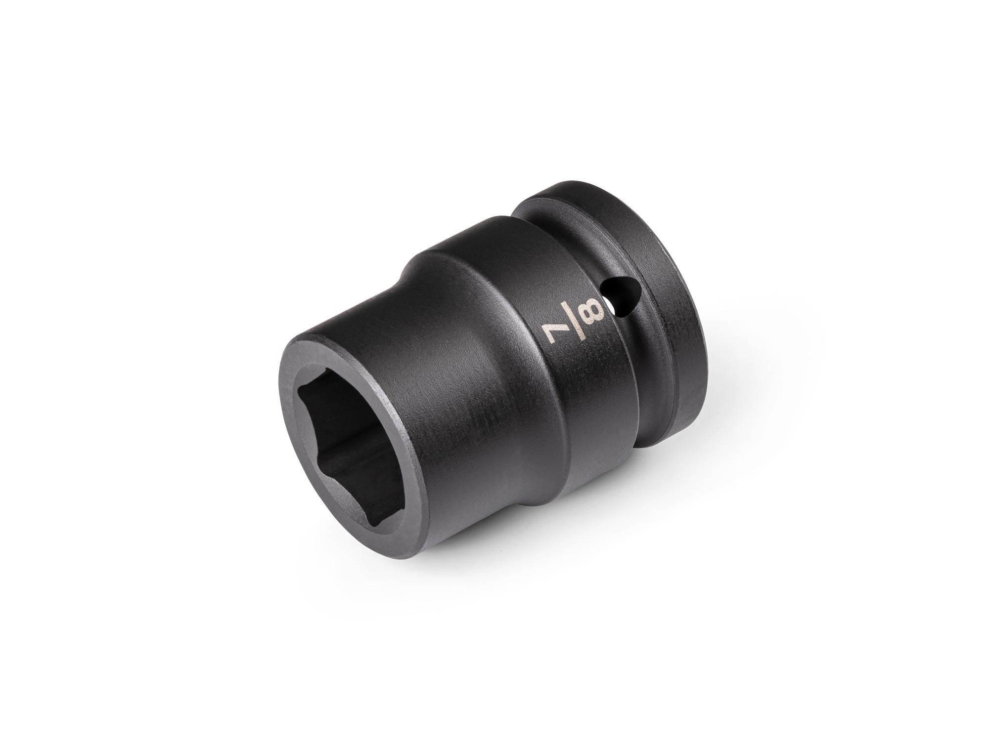 Front-right angle view of Tekton impact drive 6-point socket. Item #SID32022