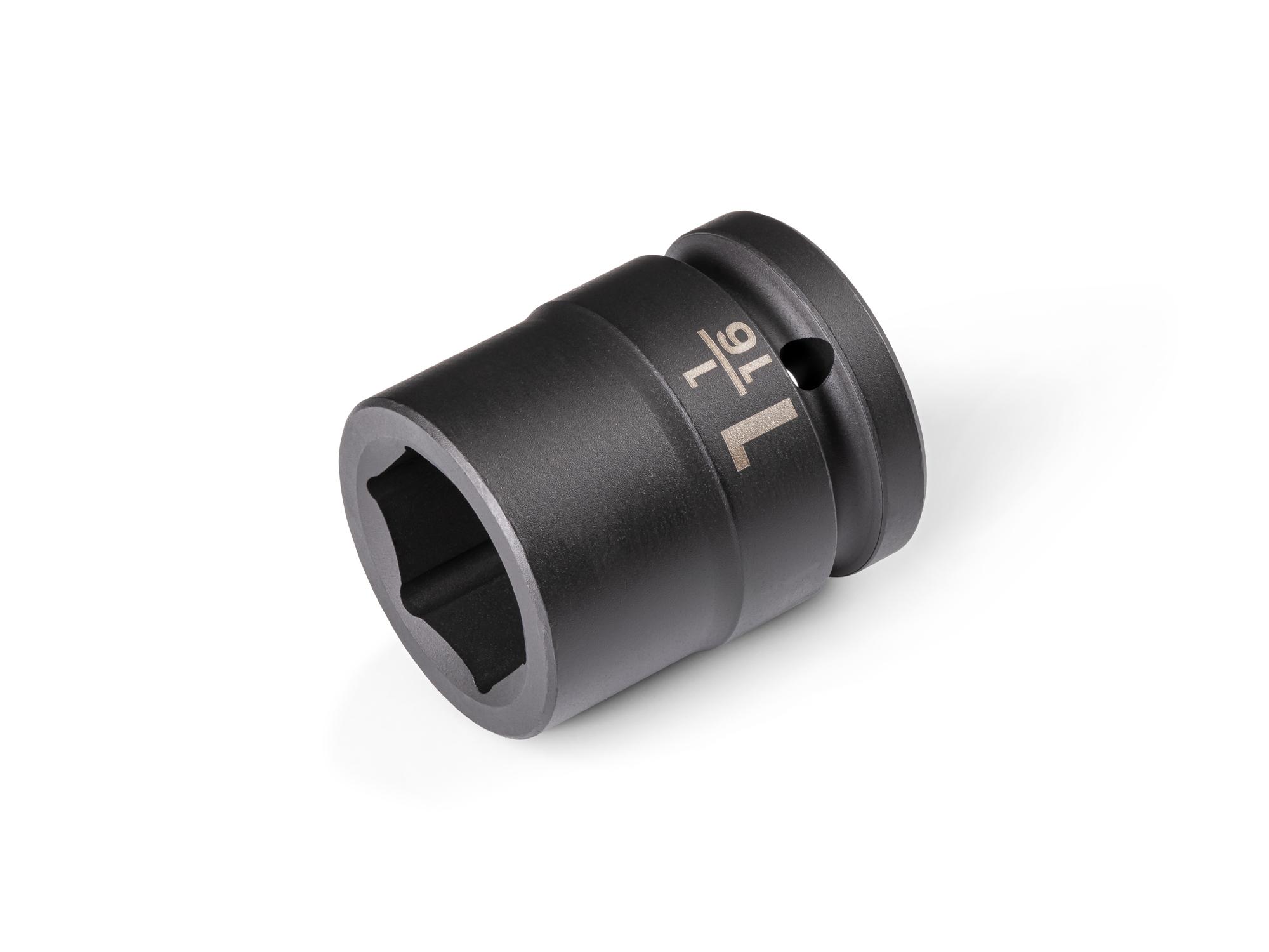 Front-right angle view of Tekton impact drive 6-point socket. Item #SID32027