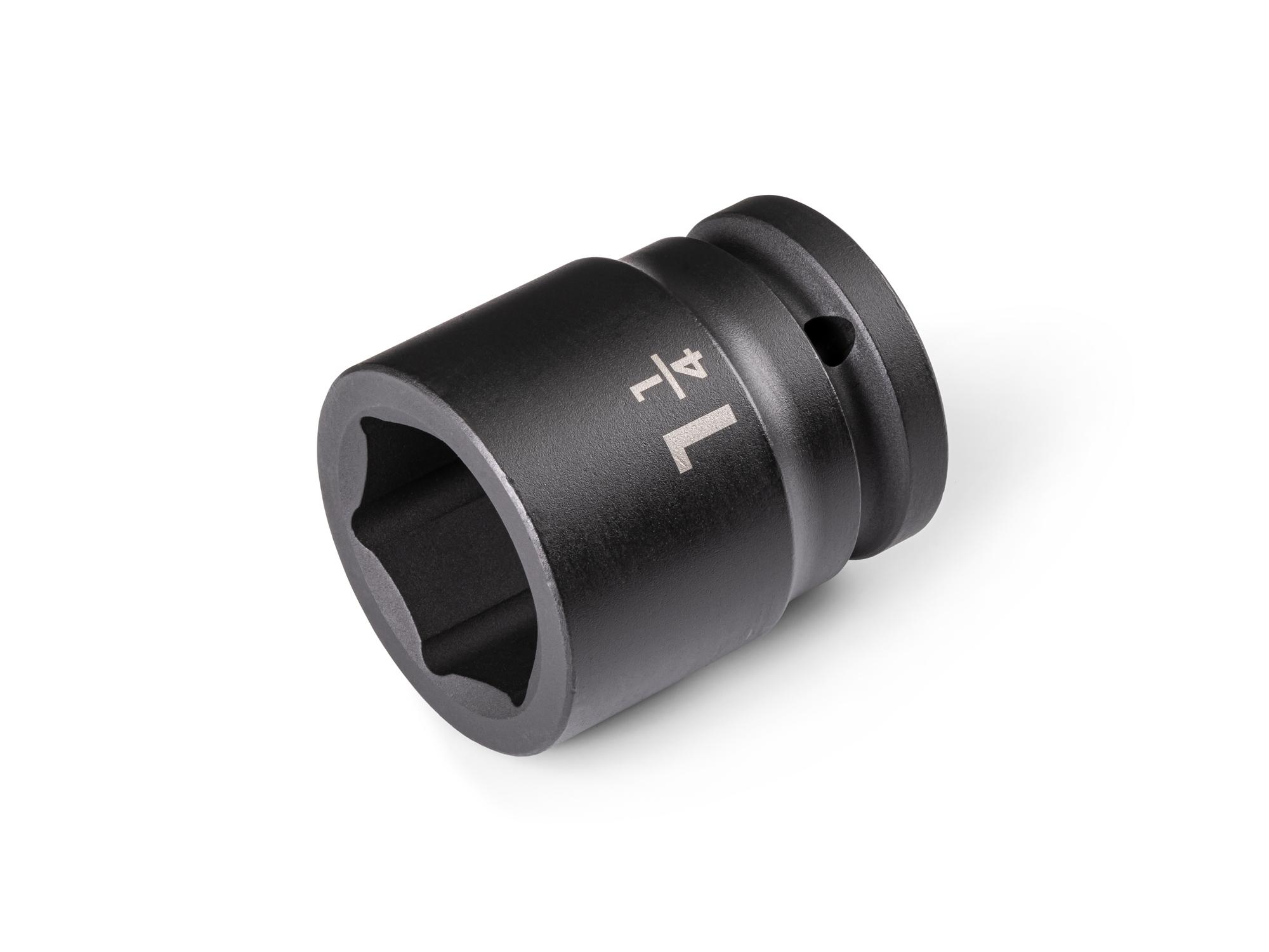 Front-right angle view of Tekton impact drive 6-point socket. Item #SID32032