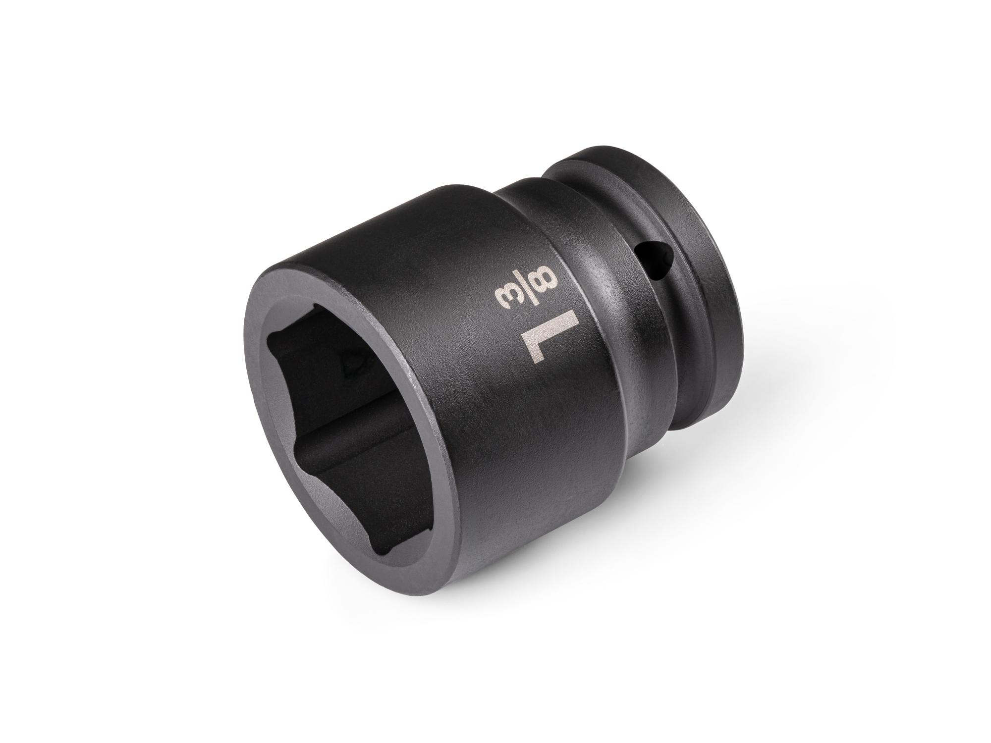 Front-right angle view of Tekton impact drive 6-point socket. Item #SID32035