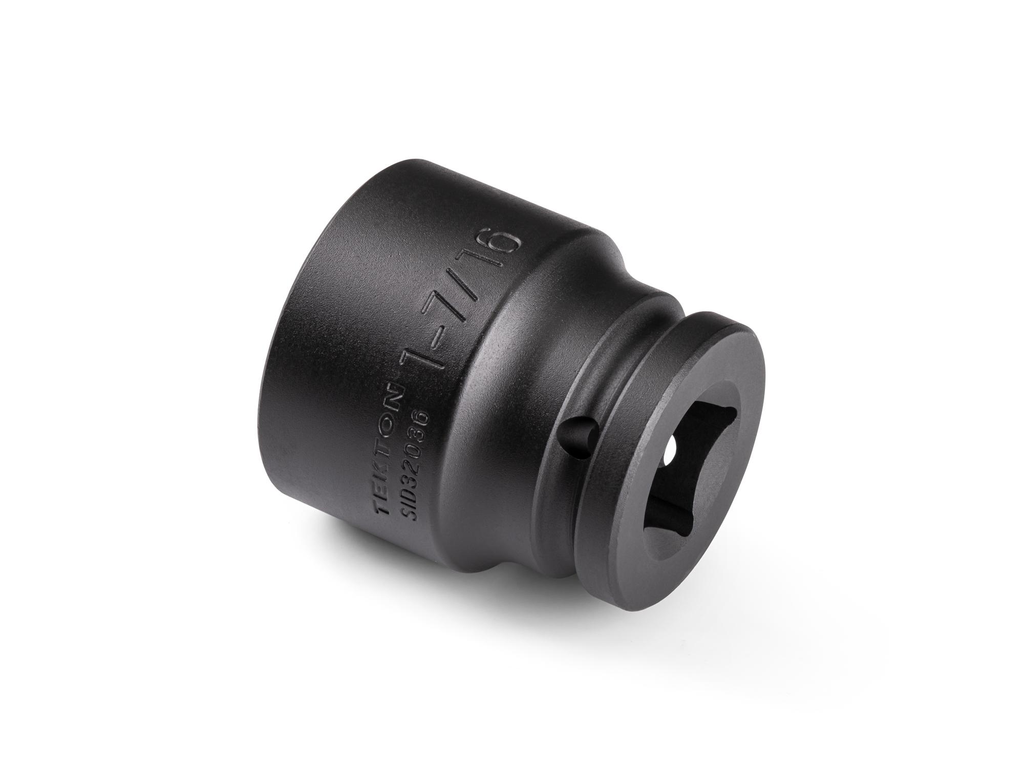 Back angle view of Tekton impact drive 6-point socket. Item #SID32036