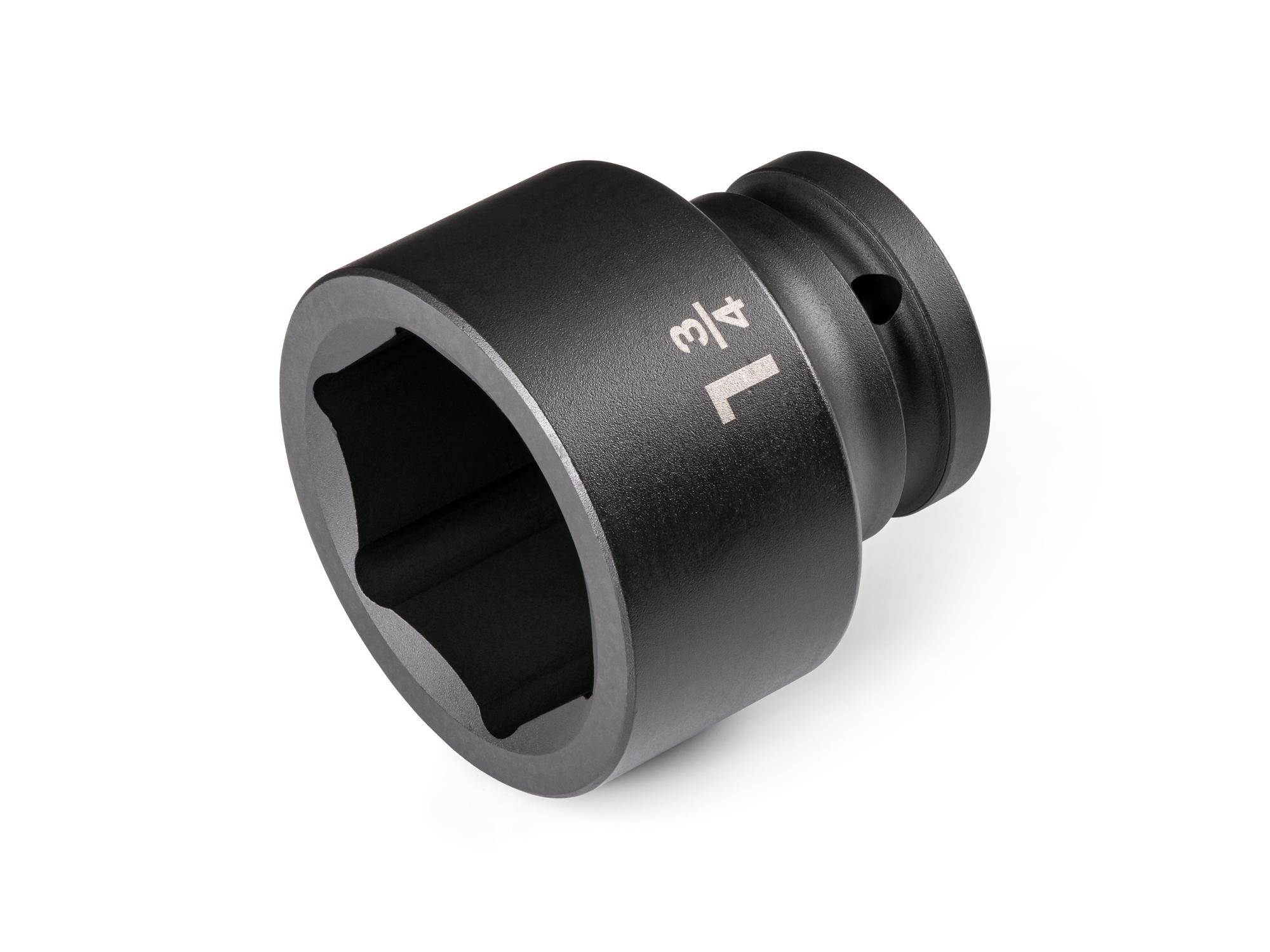 Front-right angle view of Tekton impact drive 6-point socket. Item #SID32045