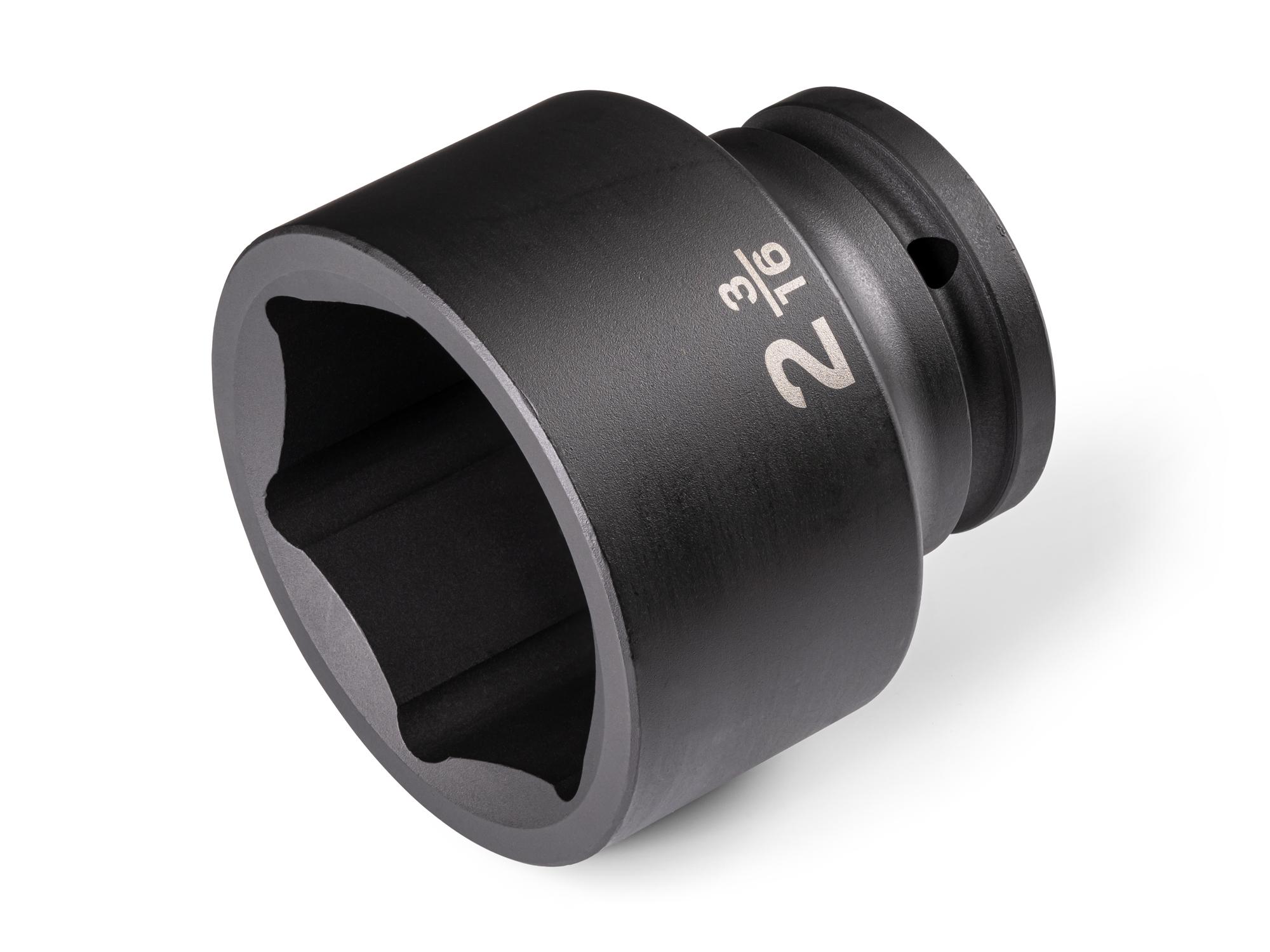 Front-right angle view of Tekton impact drive 6-point socket. Item #SID32055