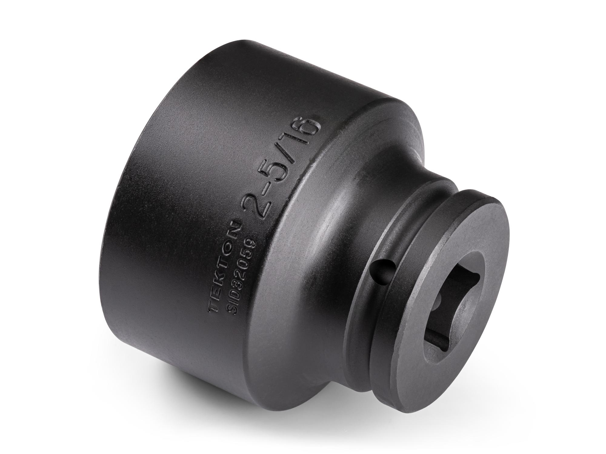 Back angle view of Tekton impact drive 6-point socket. Item #SID32059
