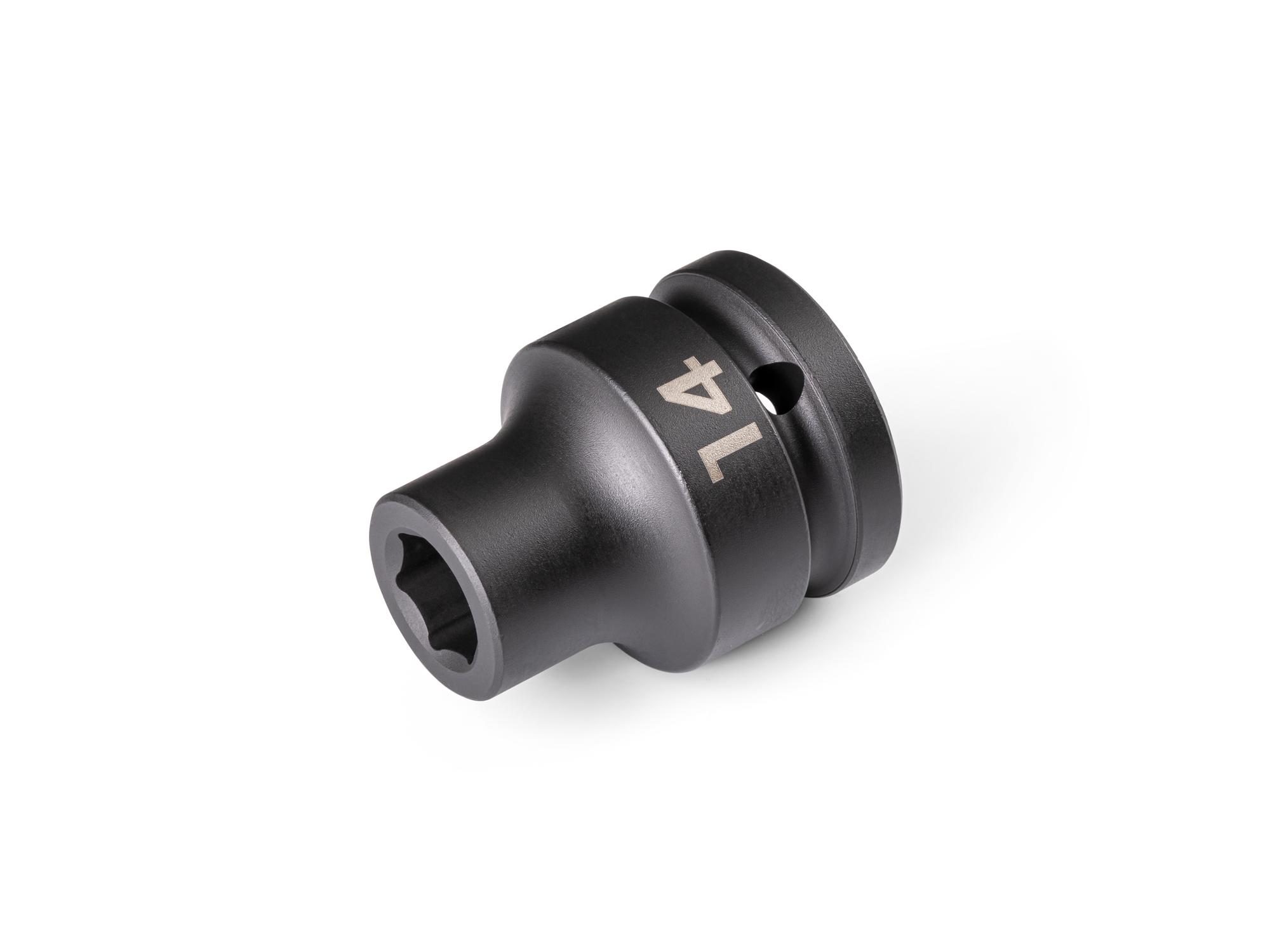 Front-right angle view of Tekton impact drive 6-point socket. Item #SID32114
