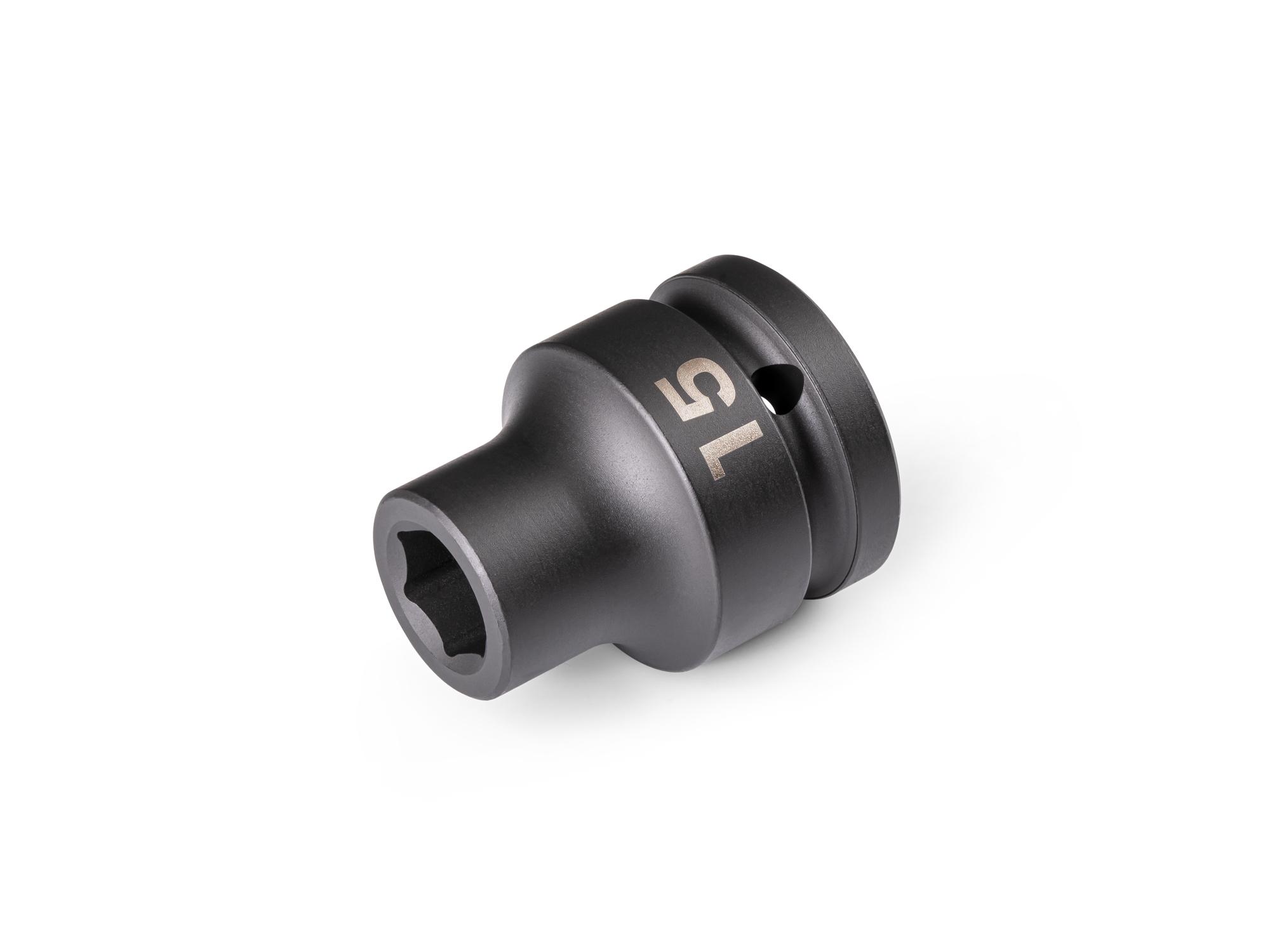 Front-right angle view of Tekton impact drive 6-point socket. Item #SID32115