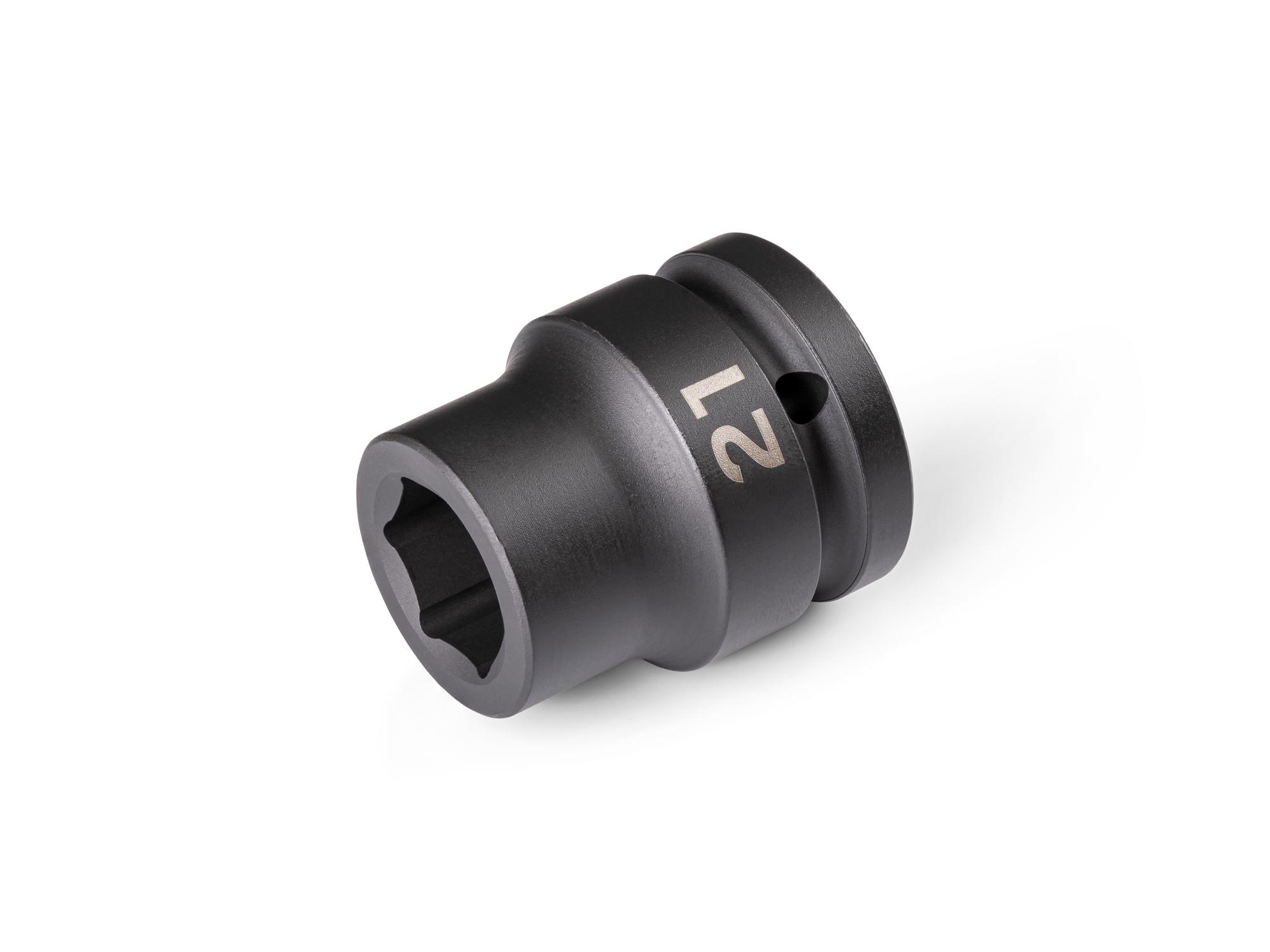 Front-right angle view of Tekton impact drive 6-point socket. Item #SID32121
